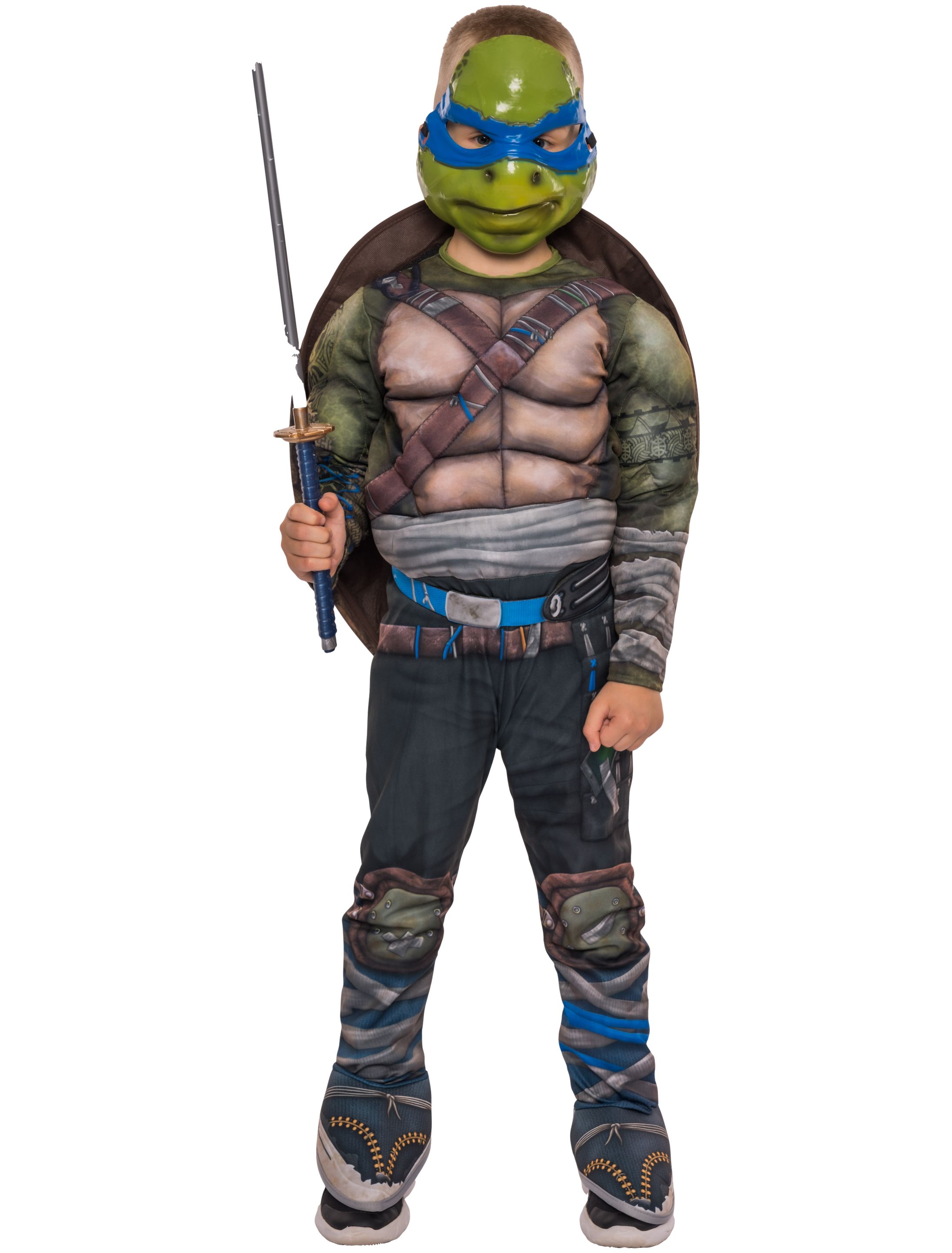 Kostüm Ninja Turtles Leonardo Kinder bunt S