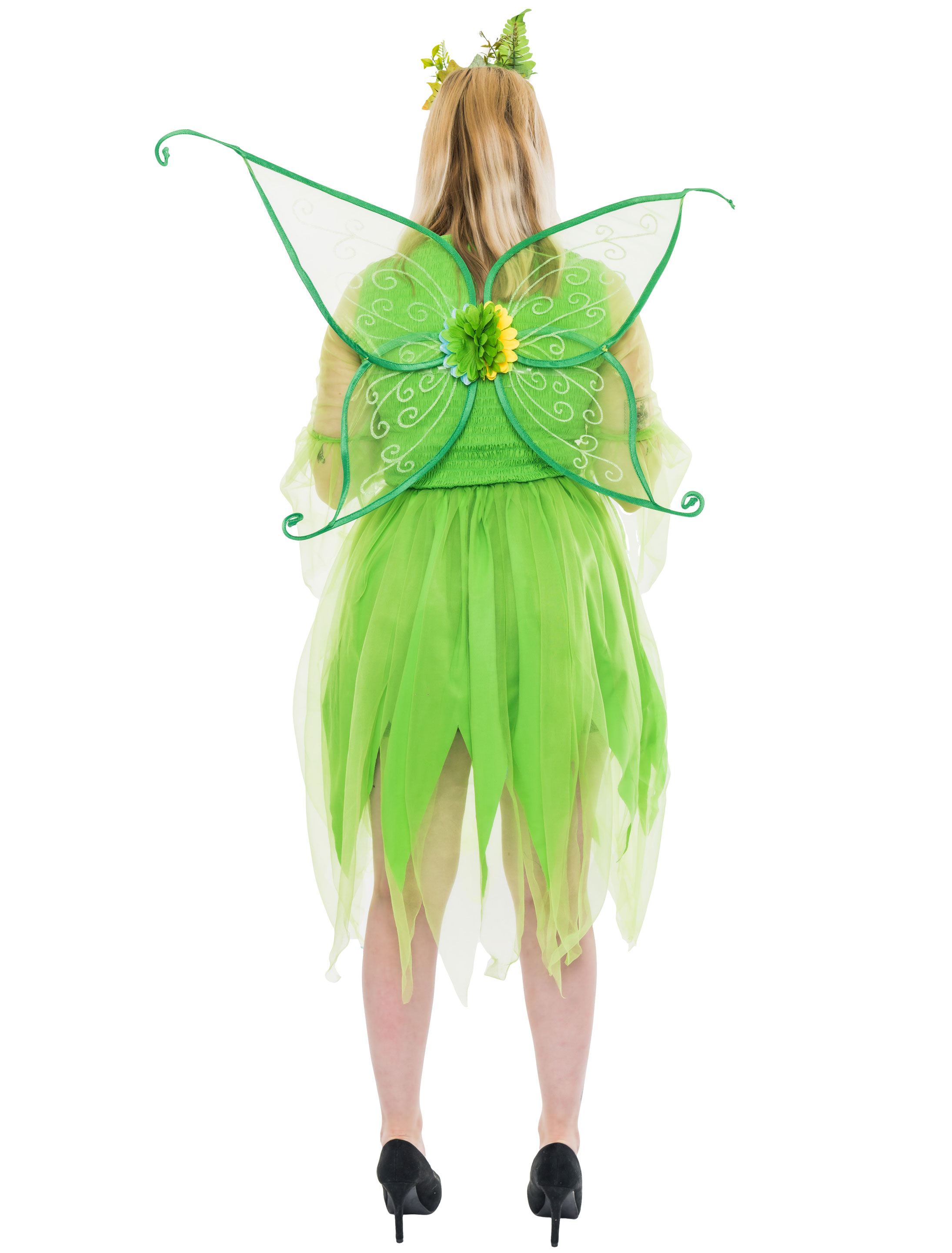 Kleid Fee mit Ärmel Damen grün L-XL
