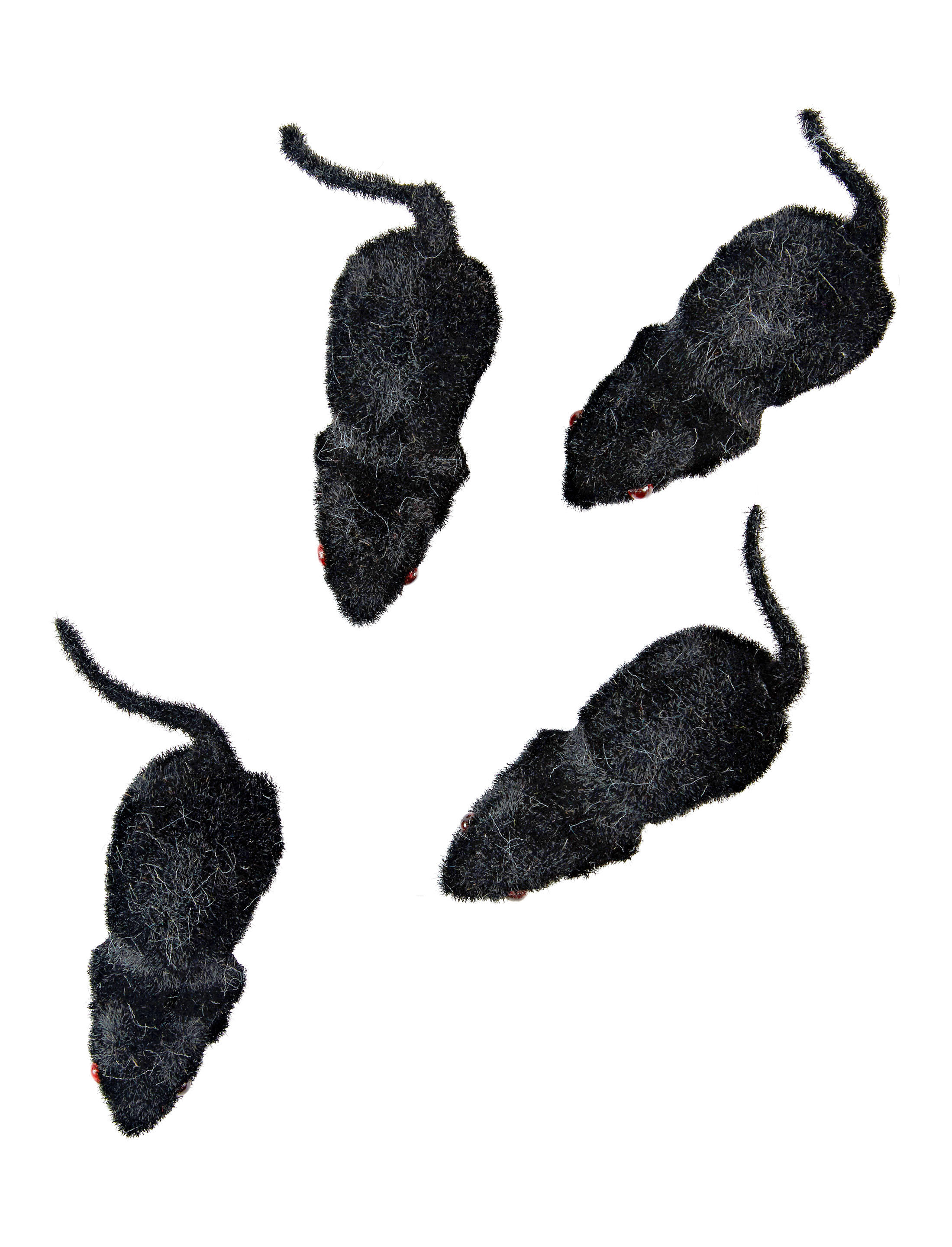 Mäuse 8 Stk. schwarz 5cm