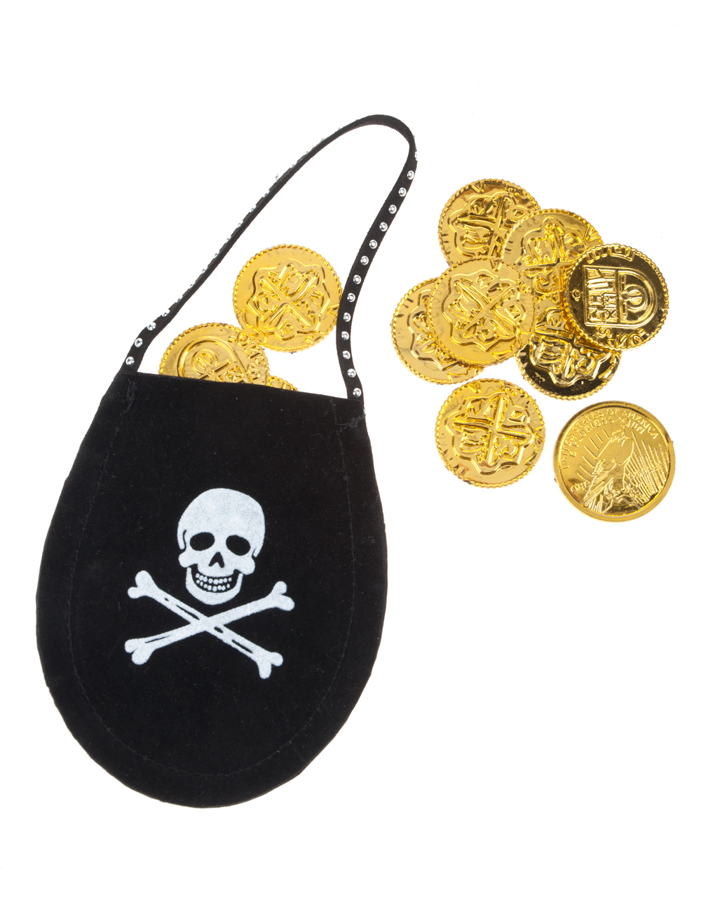 Geldbeutel Pirat mit 10 Goldmünzen