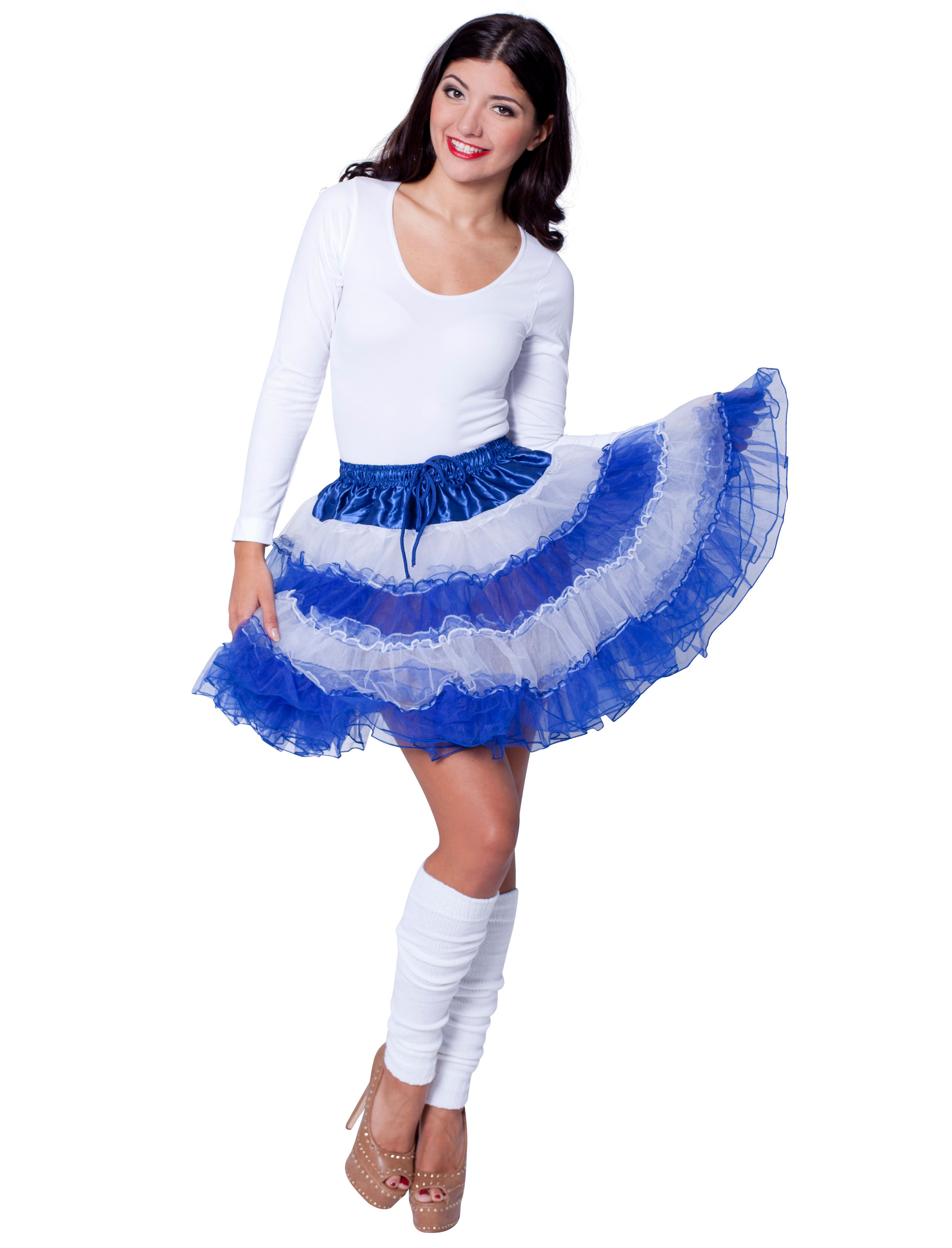 Petticoat de luxe gestreift blau/weiß one size