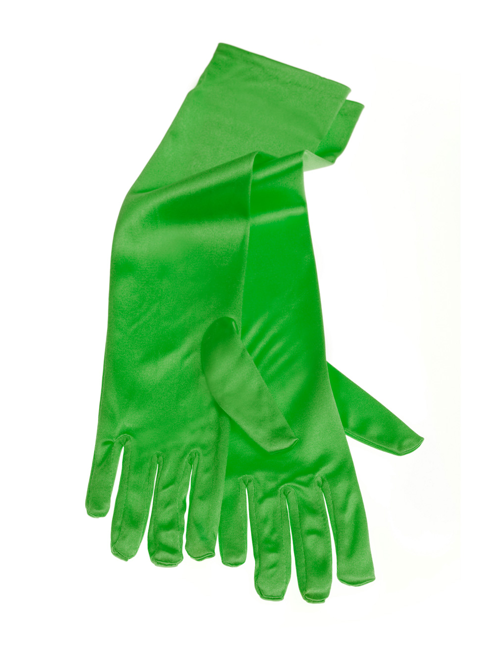 Handschuhe Satin 40cm grün one size