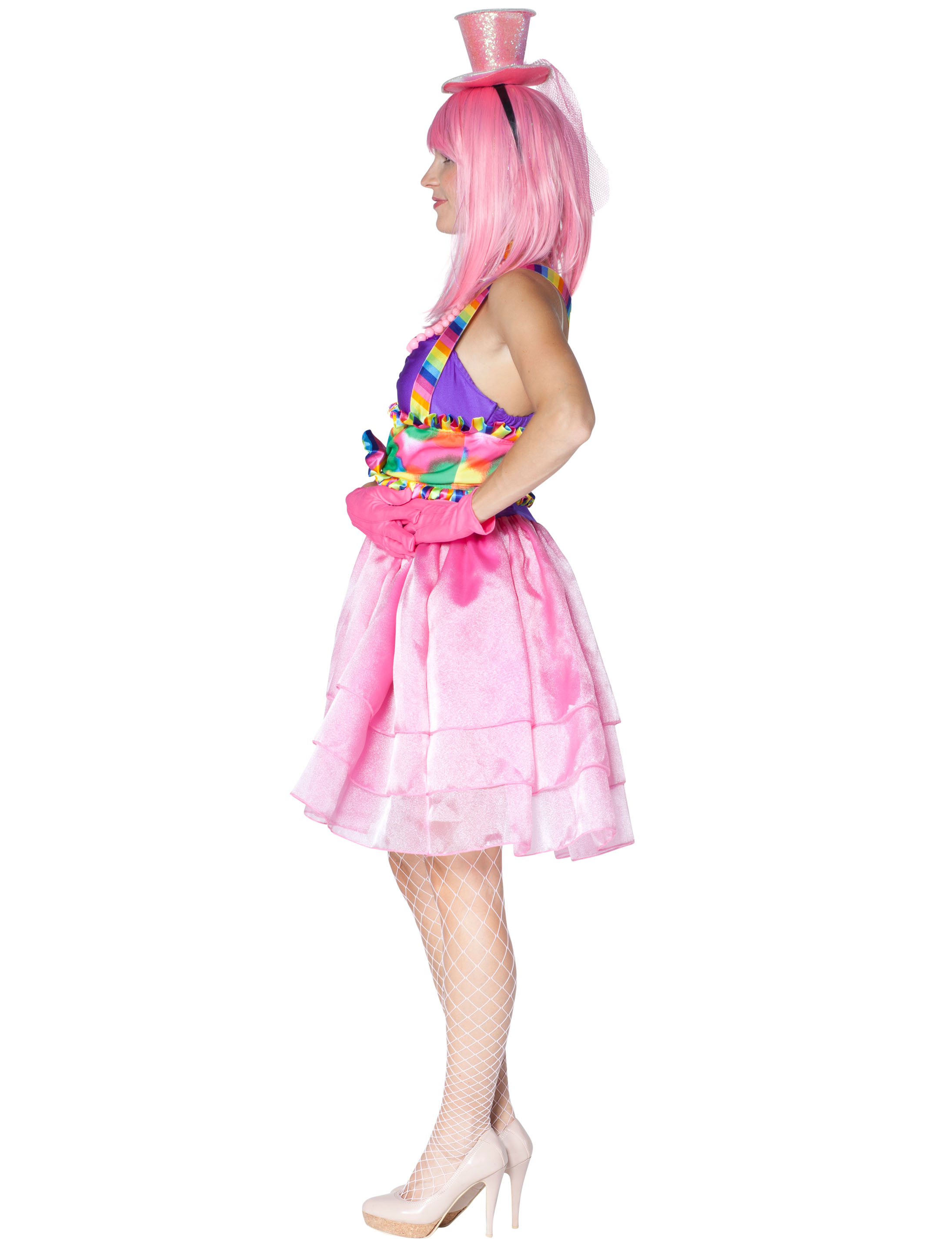 Kleid Clown Damen pink 40