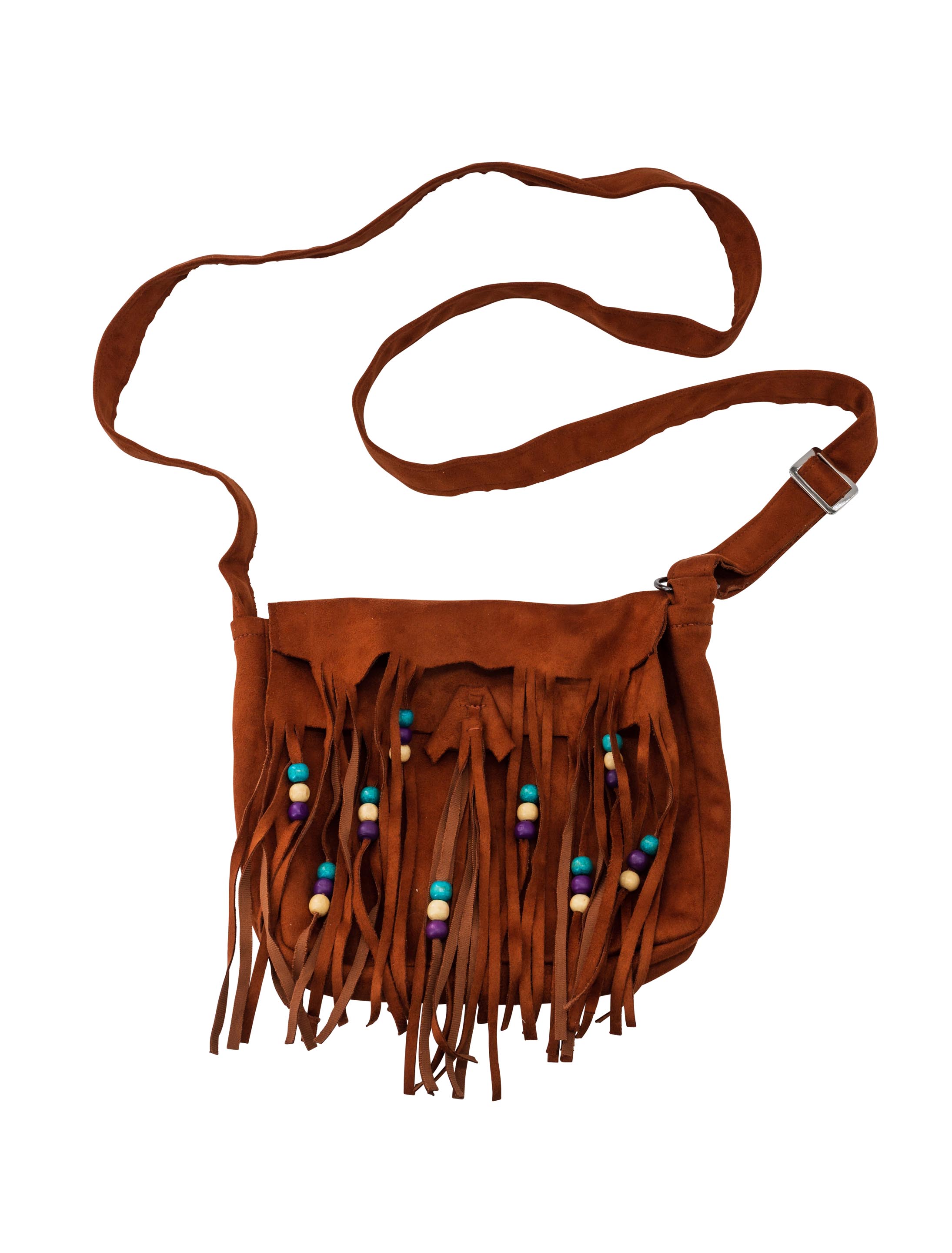 Tasche Indianer braun mit Perlen