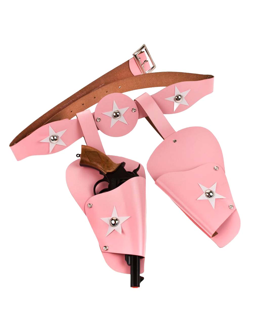 Cowboygürtel rosa 2 Taschen