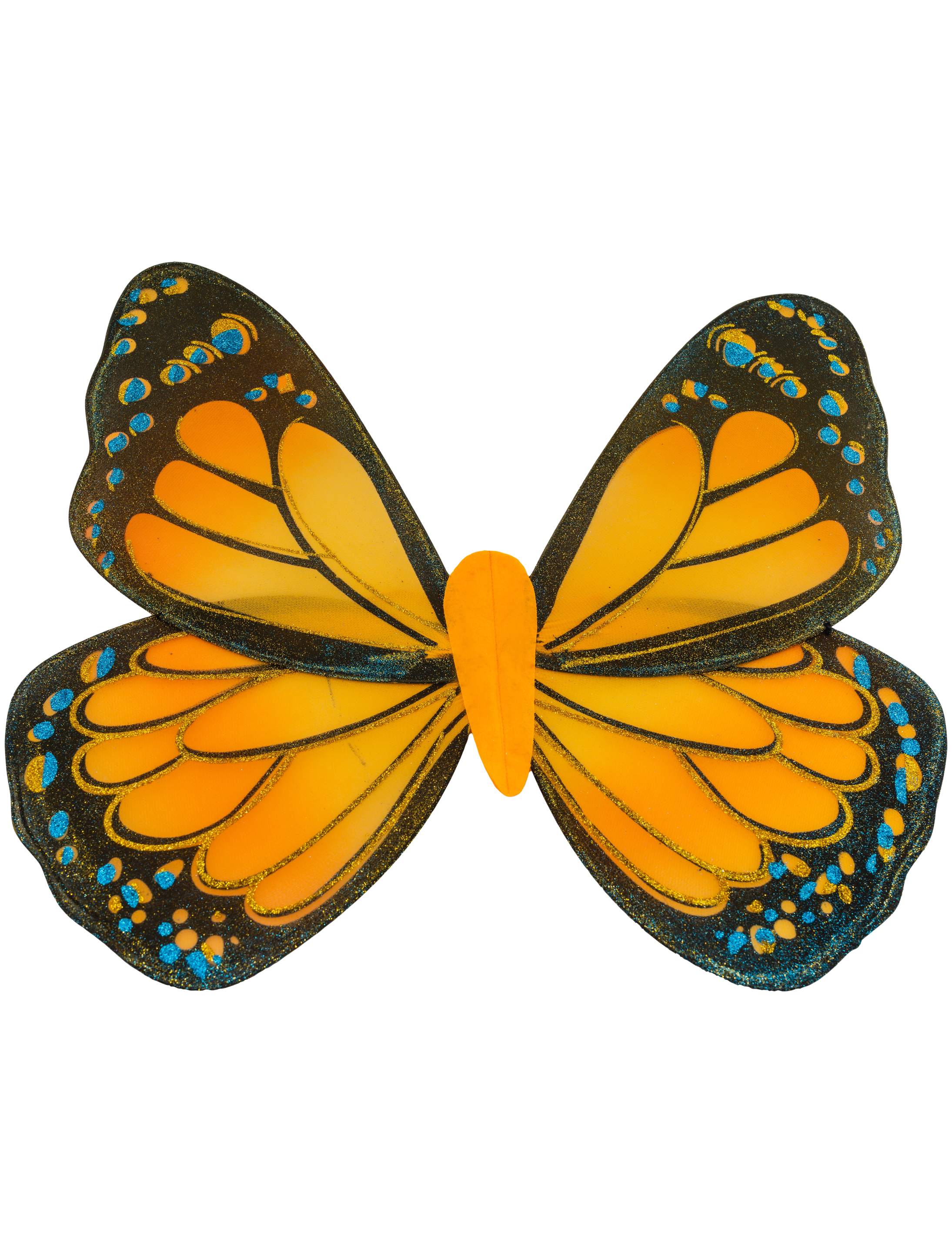 Schmetterlingsflügel orange/schwarz 59 x 51 cm