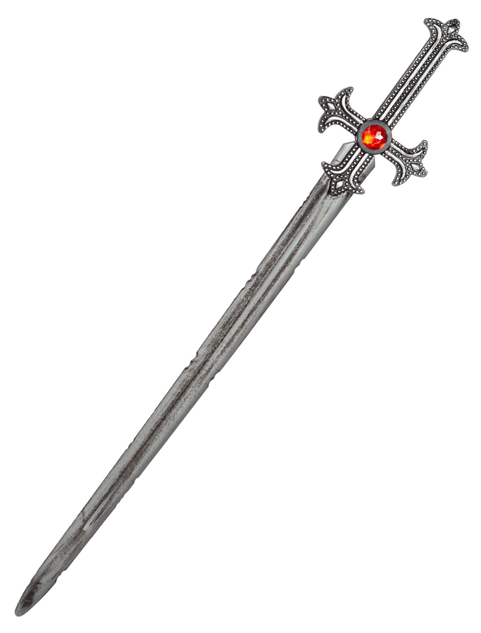 Ritterschwert mit rotem Stein