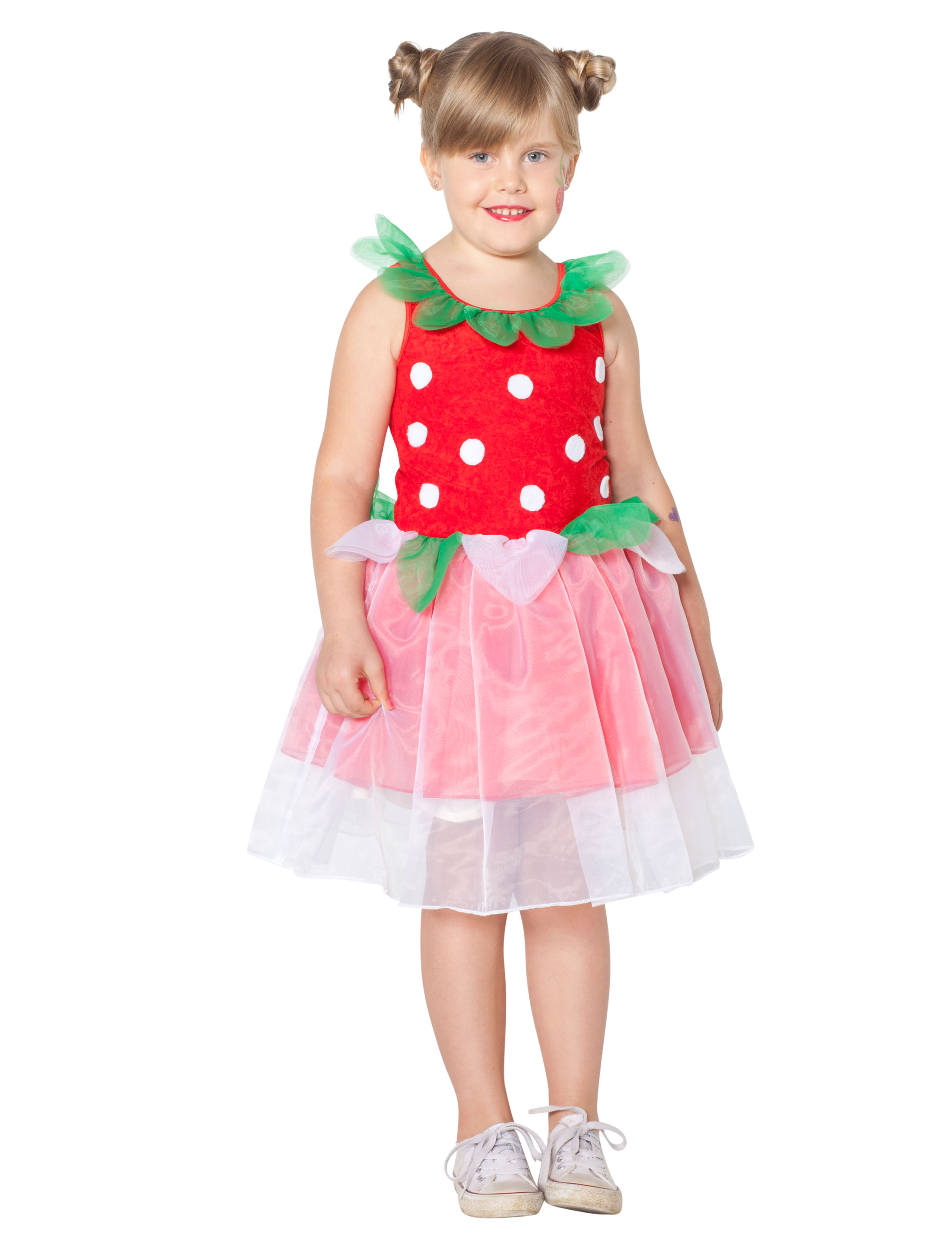 Kleid Erdbeere Kinder rot 93