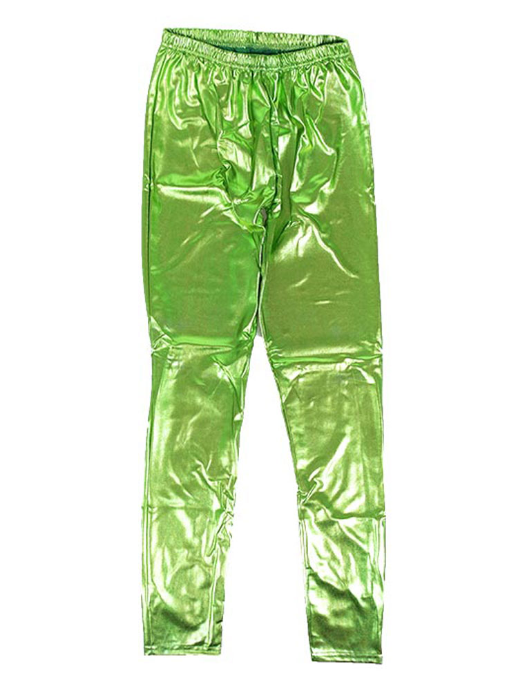 Leggings metallic grün S-M