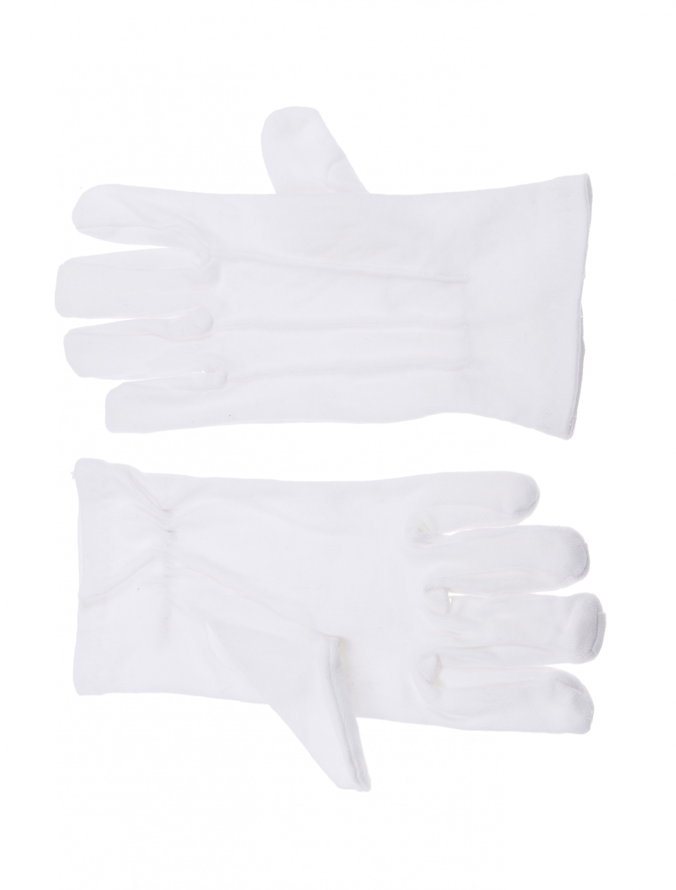 Handschuhe Baumwolle mit Naht weiß XS