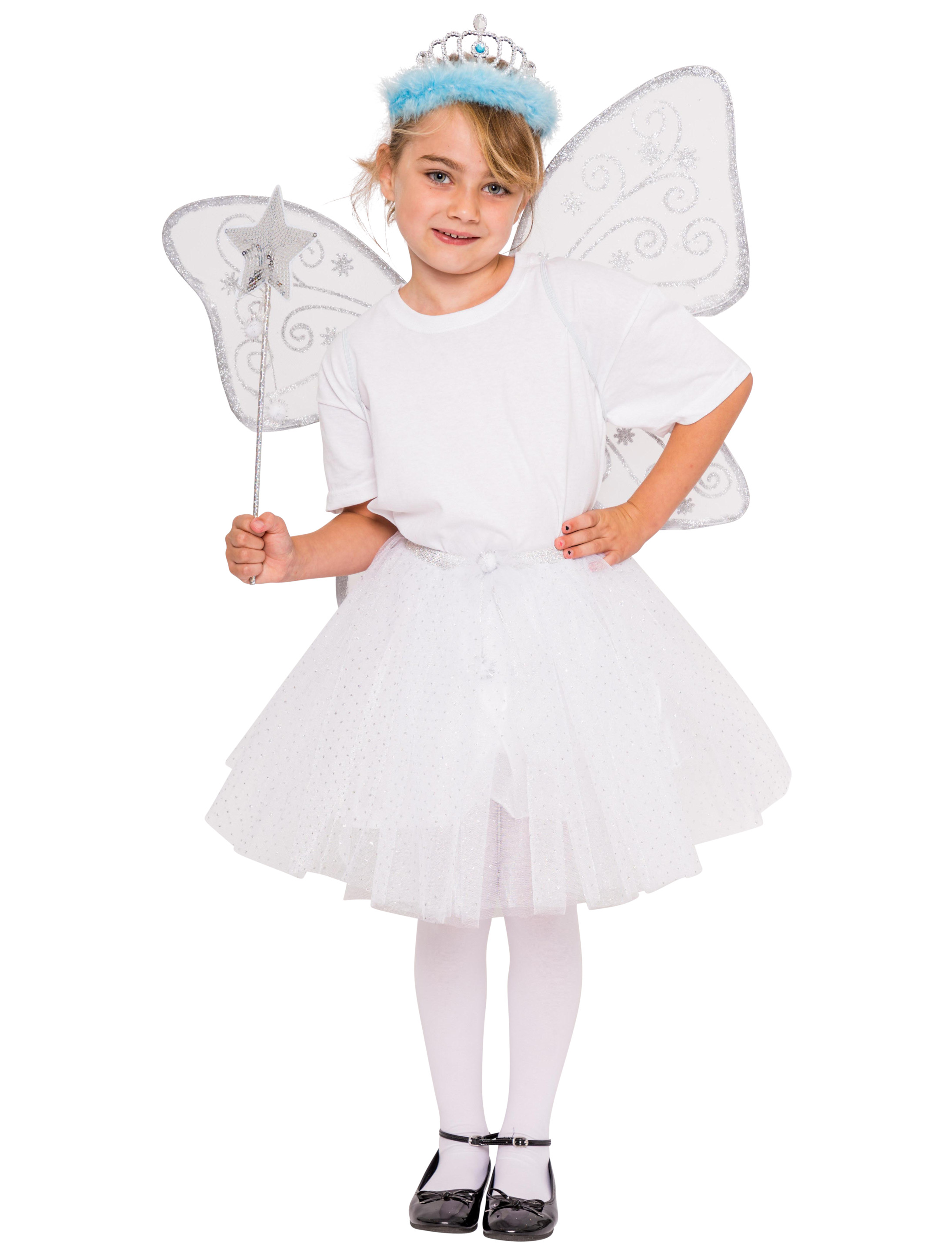 Petticoat mit Flügel und Zauberstab weiß one size