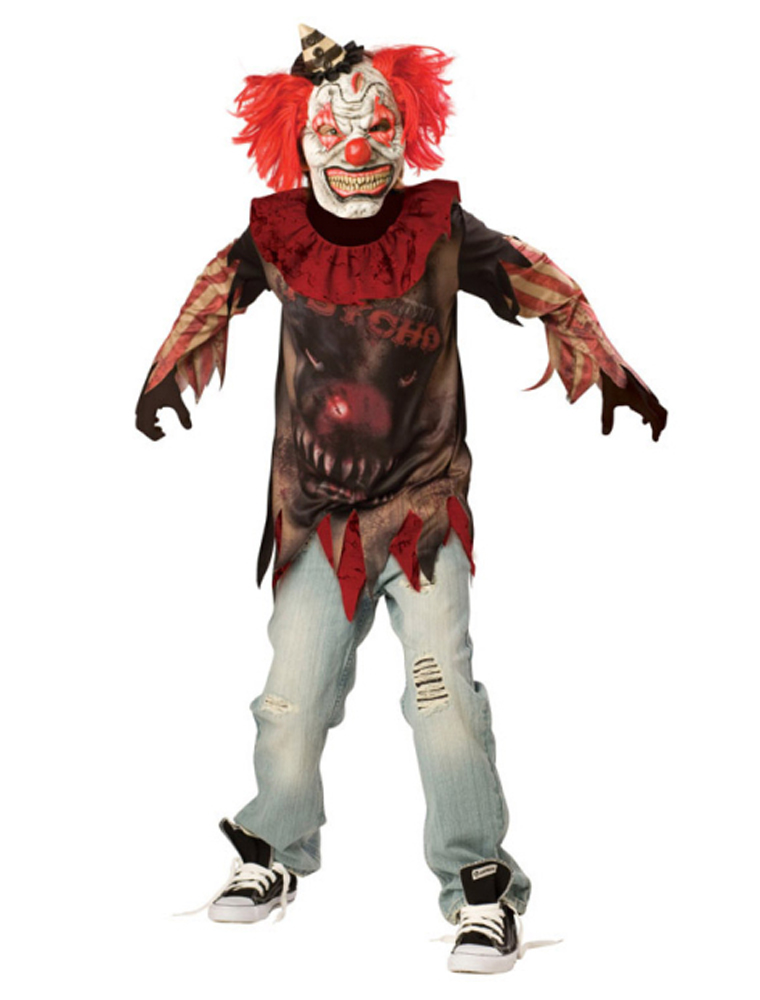 Kostüm Horrorclown 3-tlg. Kinder schwarz/rot 14-16 Jahre