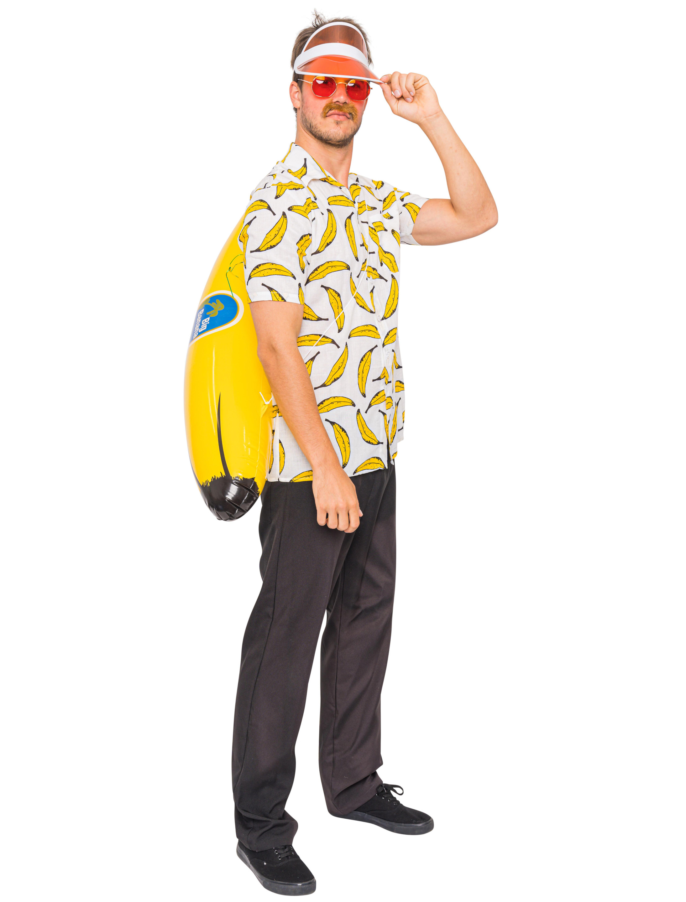 Hemd Hawaii mit Bananen gelb L