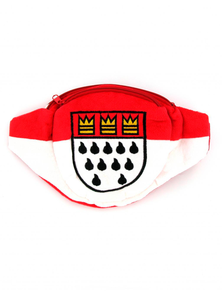 Bauchtasche oval Kölner Wappen rot/weiß