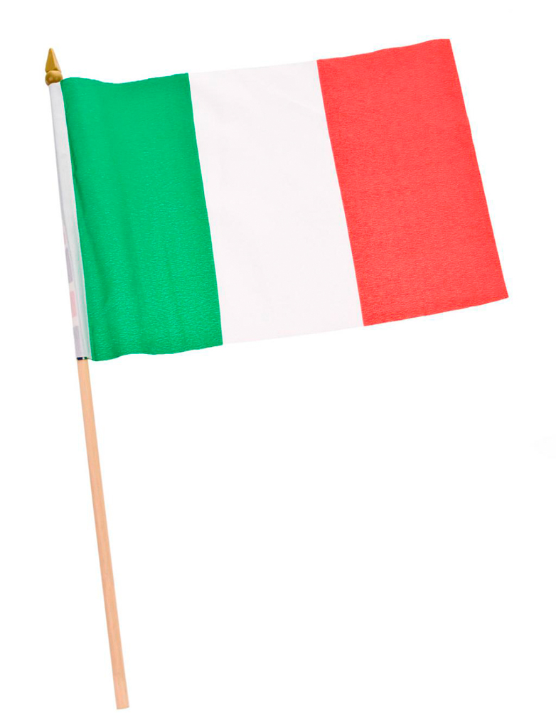 Flagge Italien am Stab 30x20cm