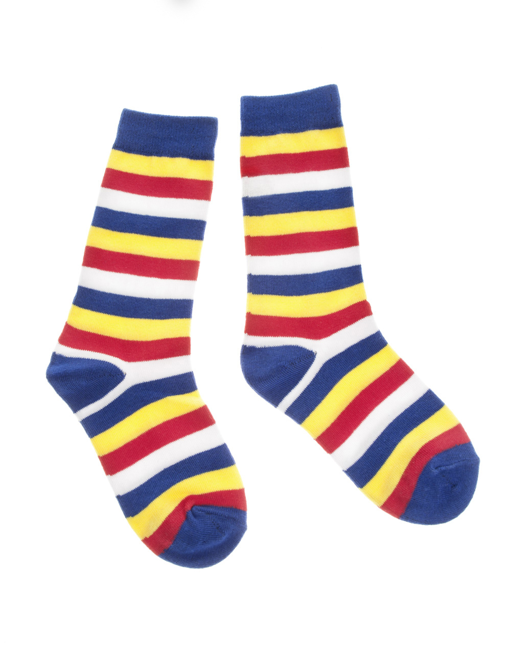 Socken gestreift rot/weiß/blau/gelb 41-46