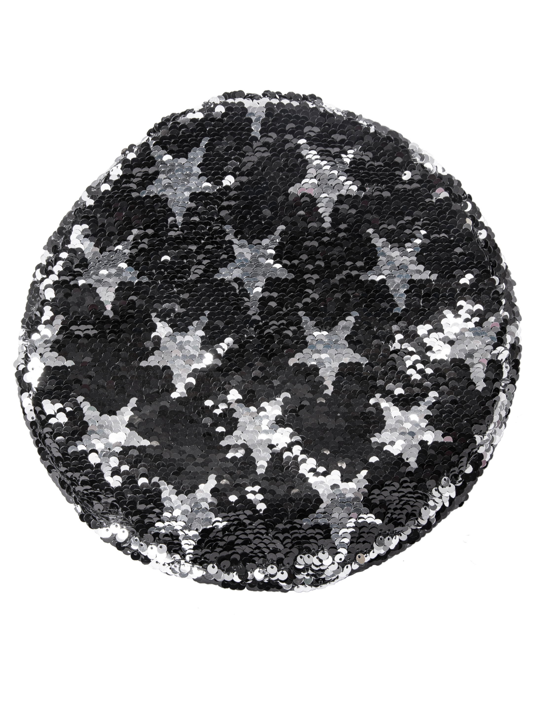 Paillettenhut mit silbernen Sternen schwarz/silber one size