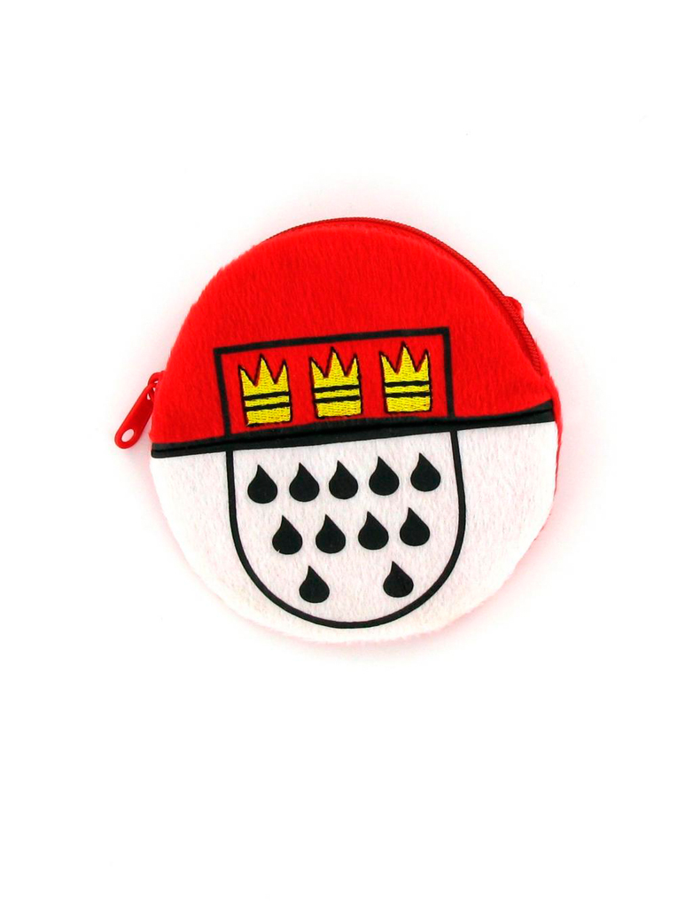 Brustbeutel Kölner Wappen Plüsch rot/weiß