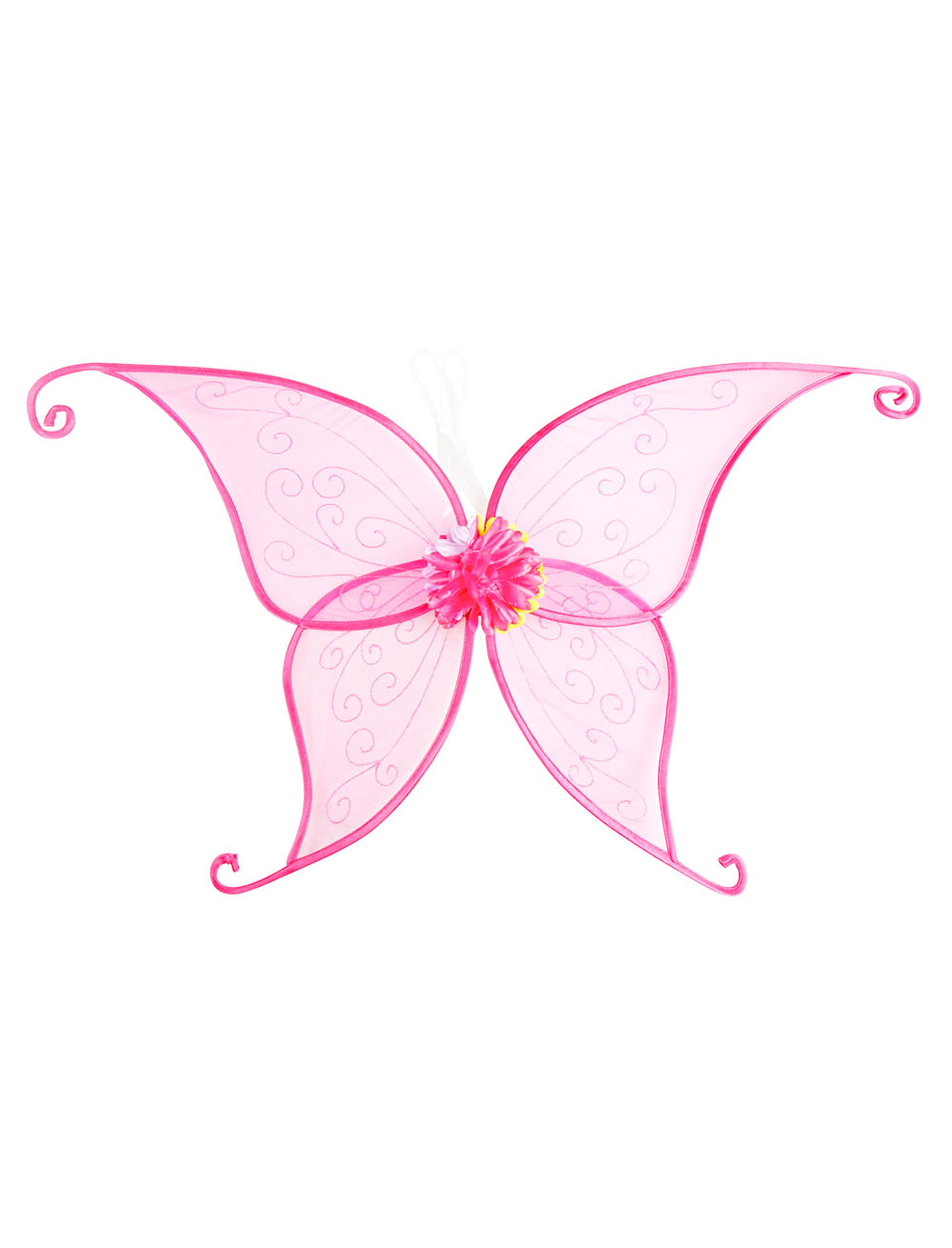 Elfenflügel mit Blumen 96x50cm pink
