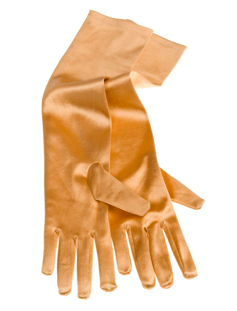 Handschuhe Satin 40cm gold one size