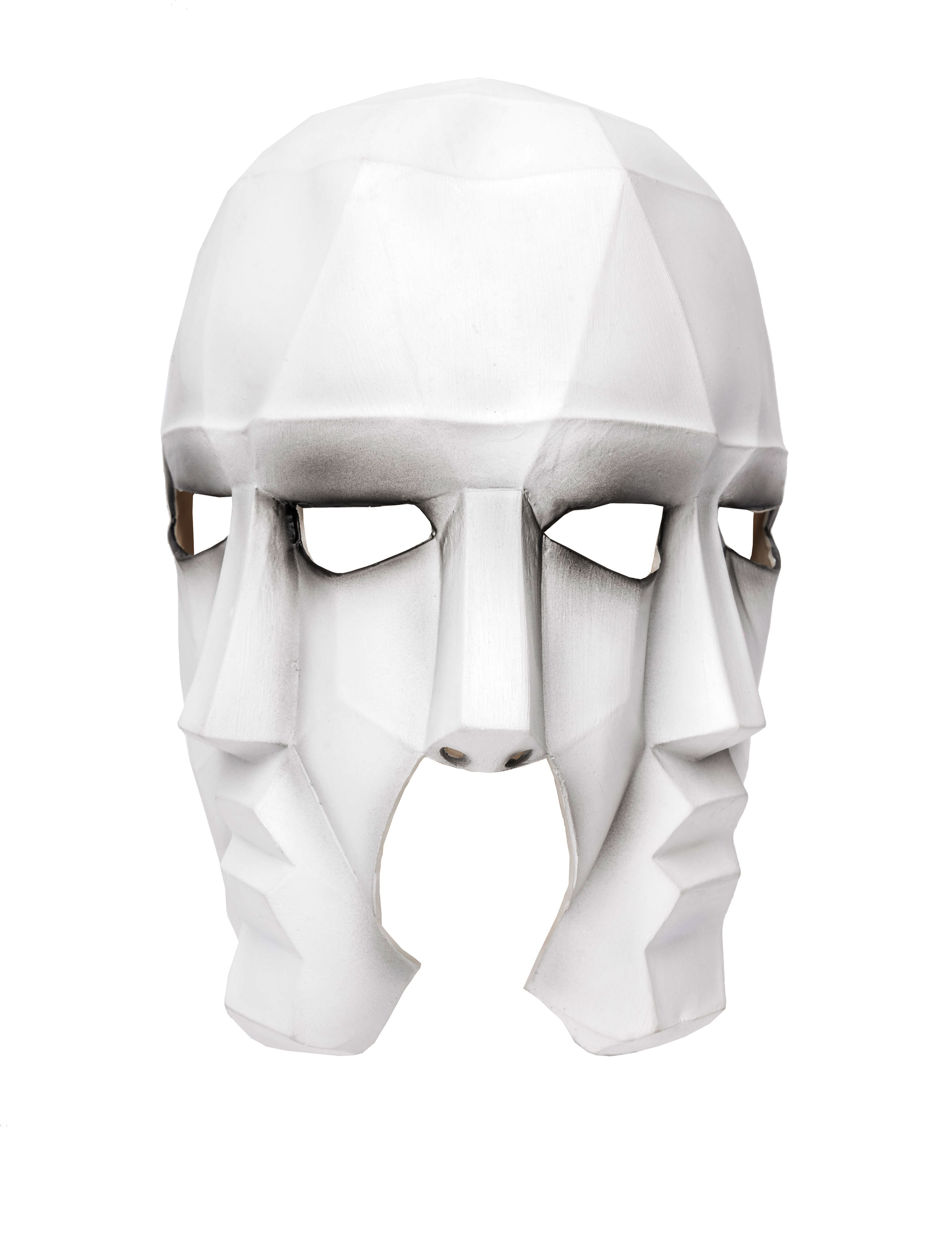 Latexmaske weiß 3 Gesichter