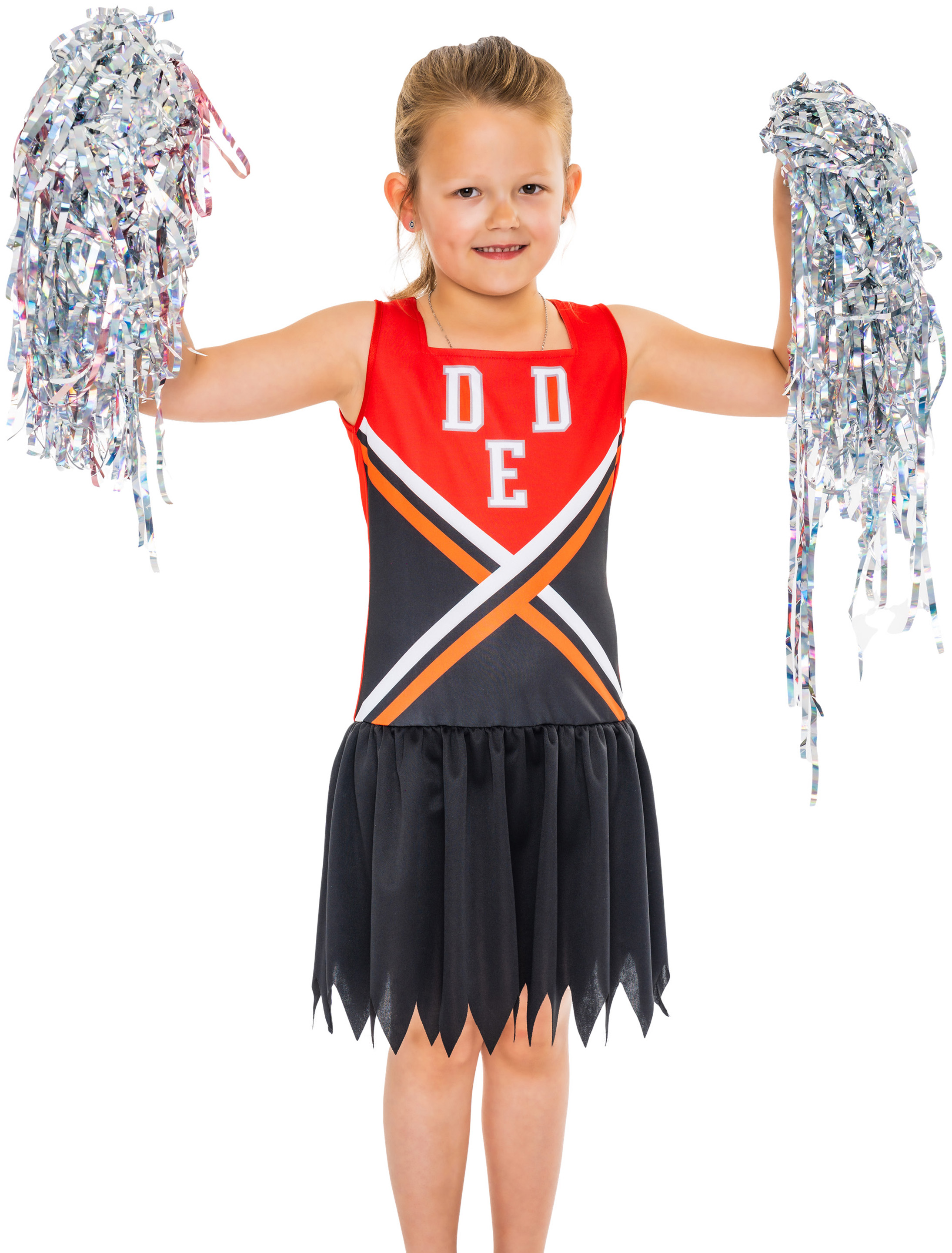Kleid Cheerleader schwarz/rot 128
