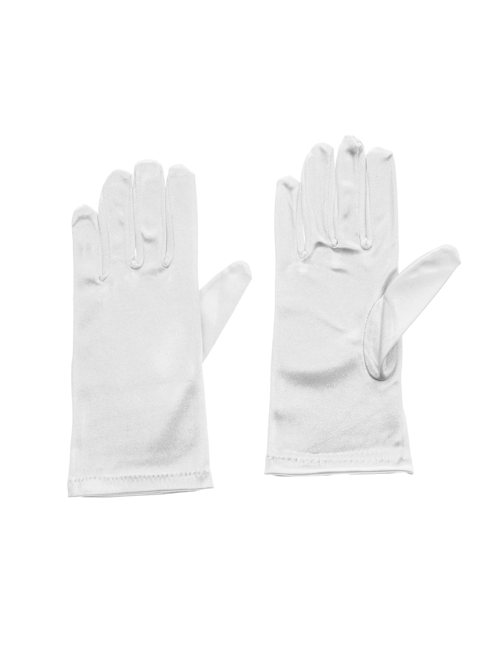 Handschuhe kurz Satin 20cm weiß one size