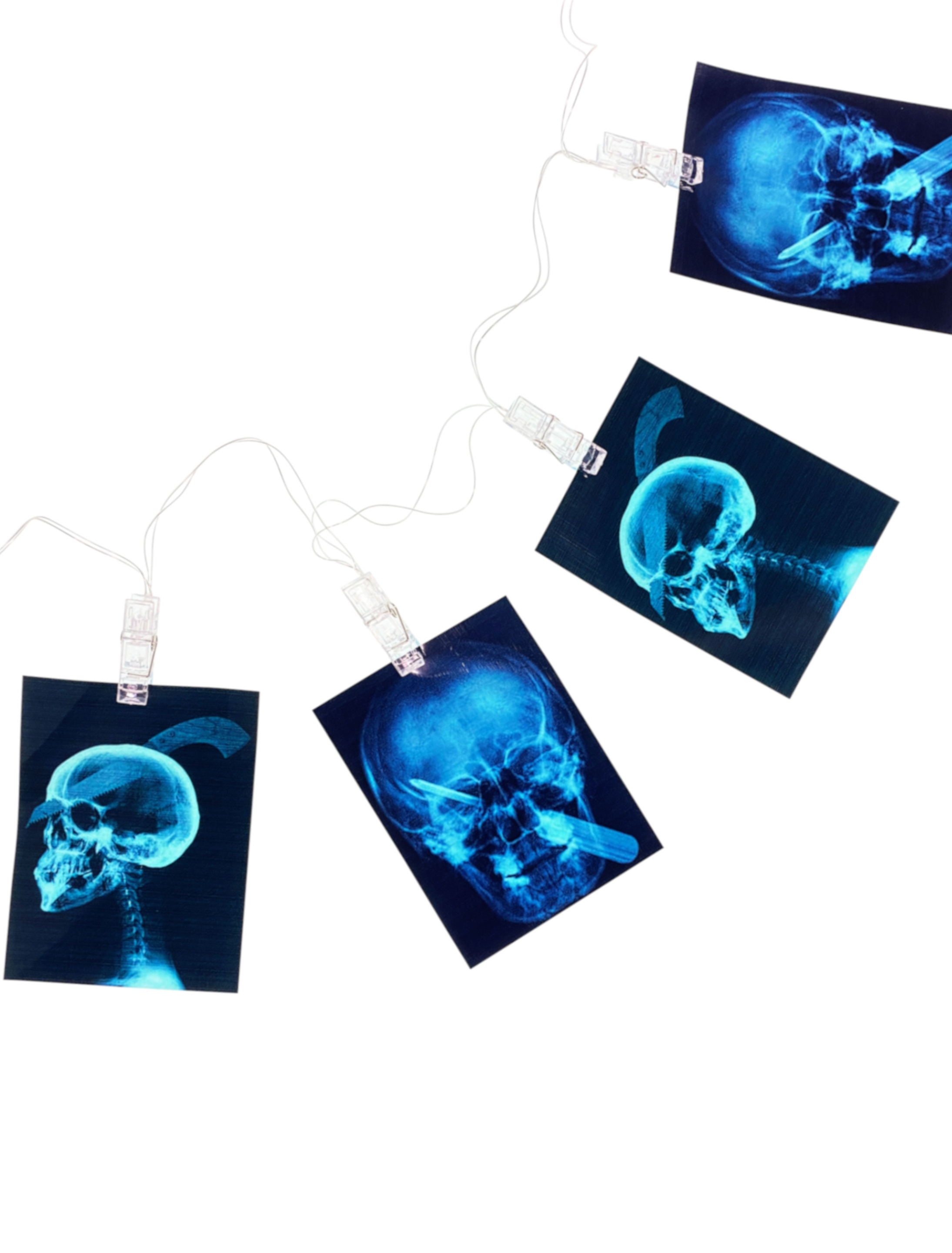 LED Girlande Röntgenbilder mit Schädeln