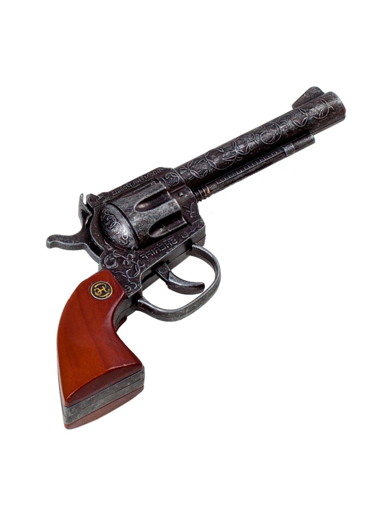 Pistole Sheriff antik mit Holzgriff 100-Schuss