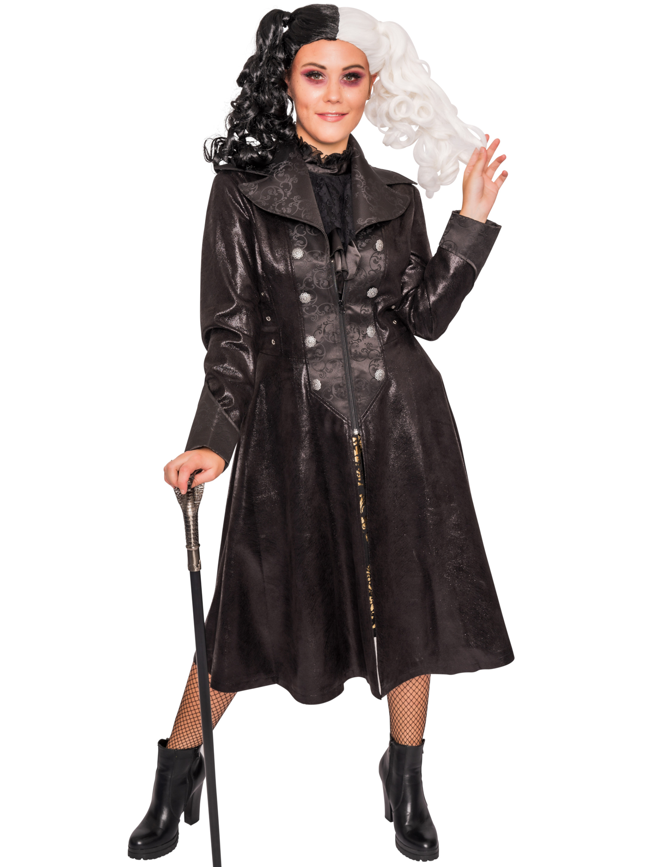 Mantel Steampunk Damen schwarz S