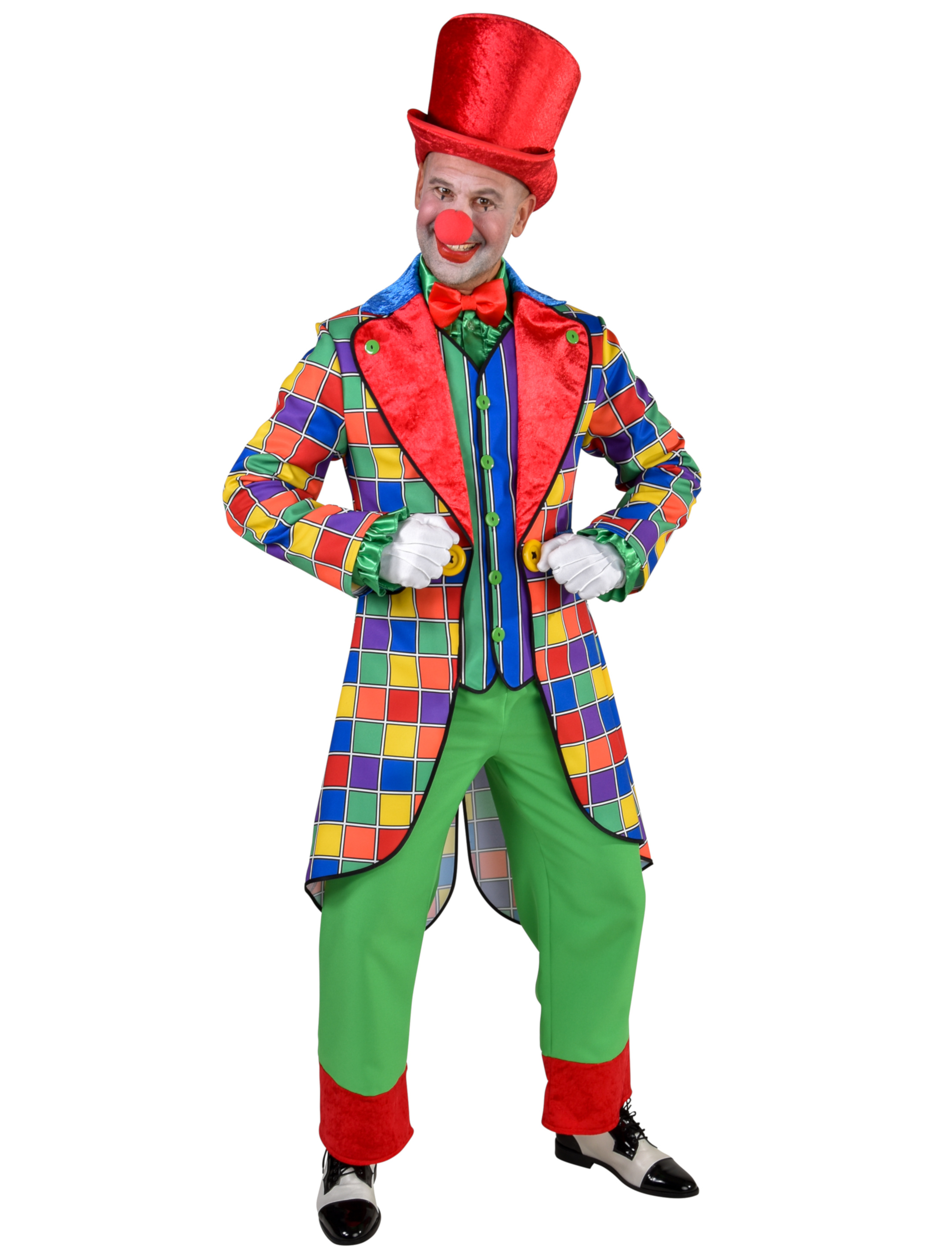Kostüm Clown Herren 2-tlg. bunt S