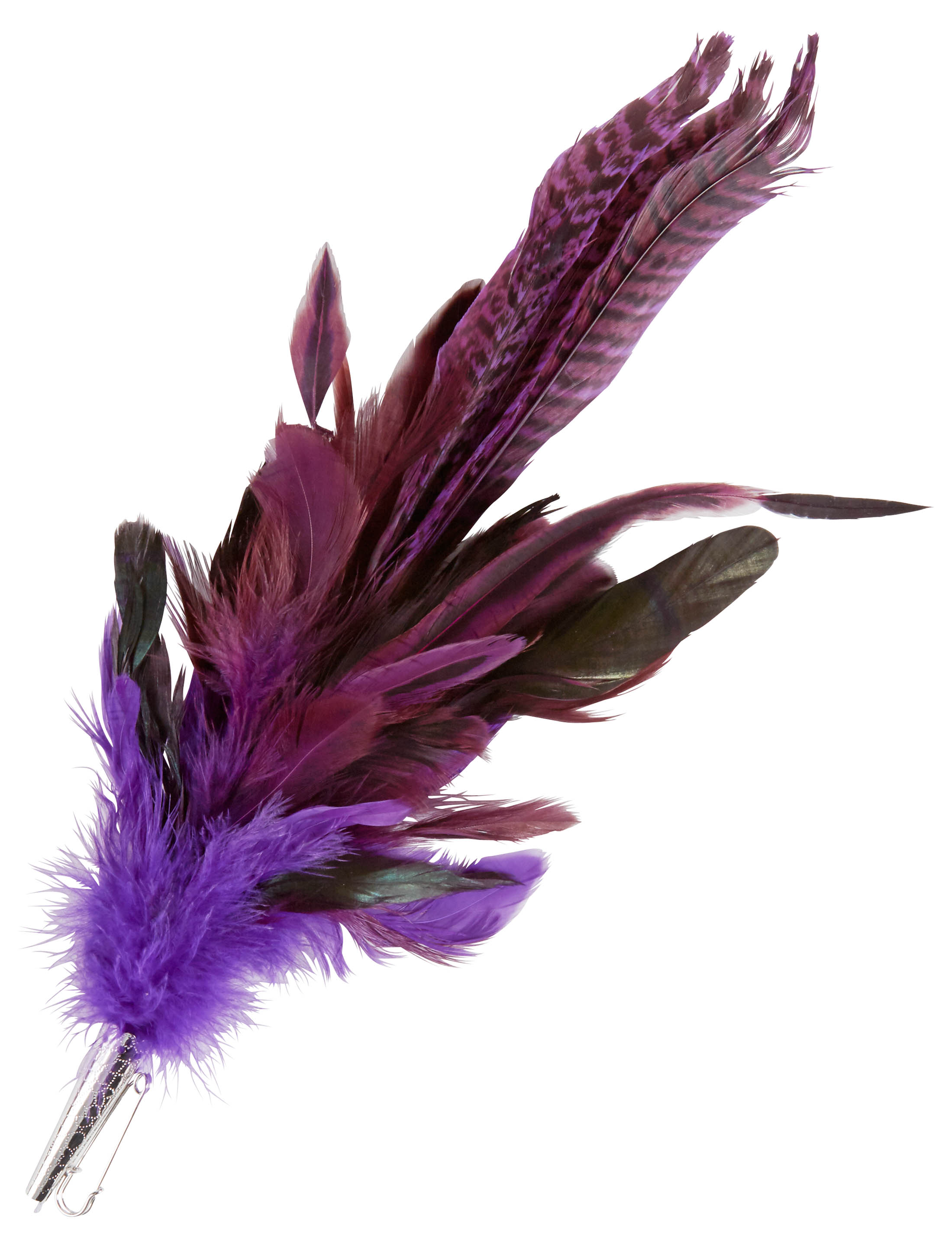 Ansteckfedern lila