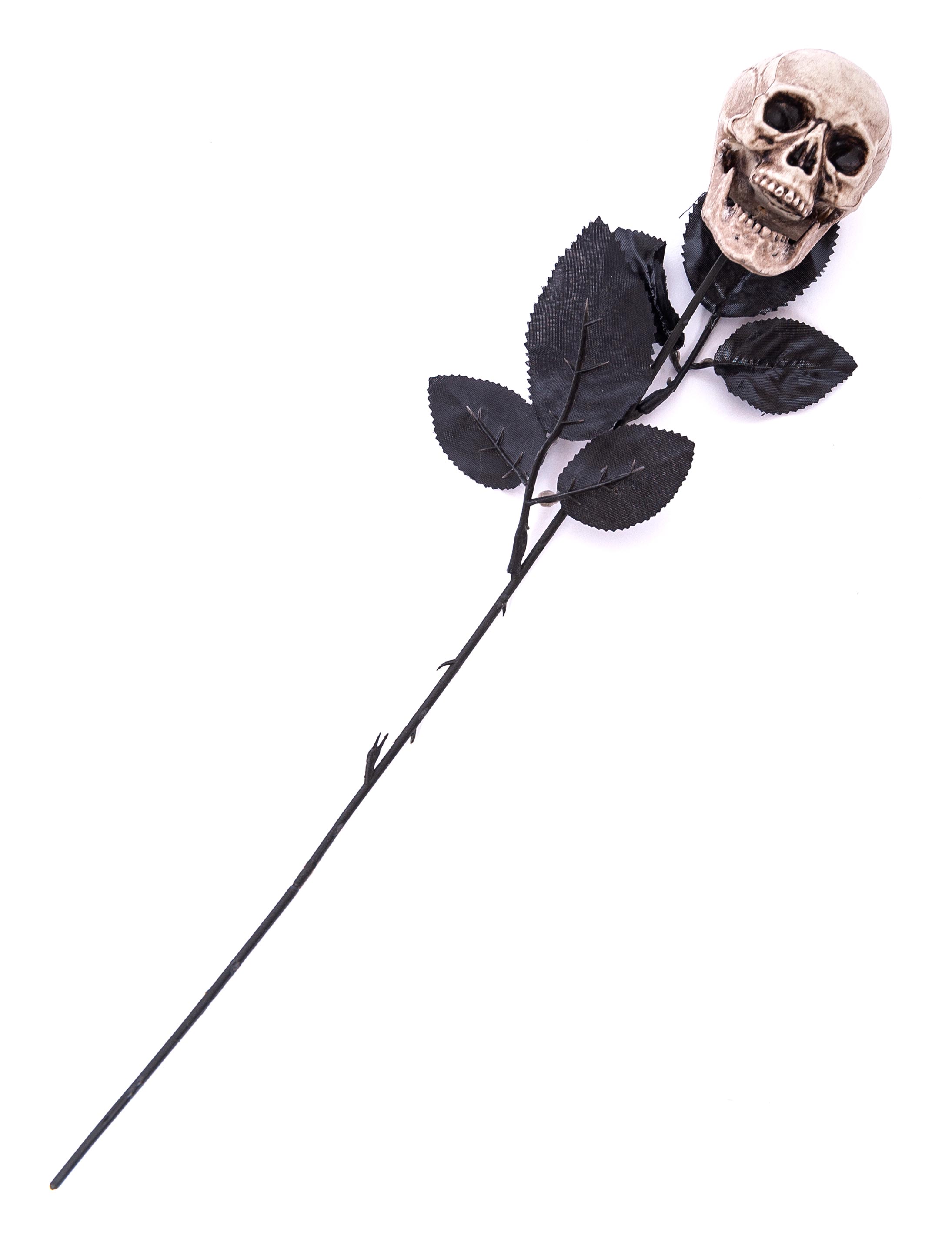 Blume schwarz mit Totenkopf