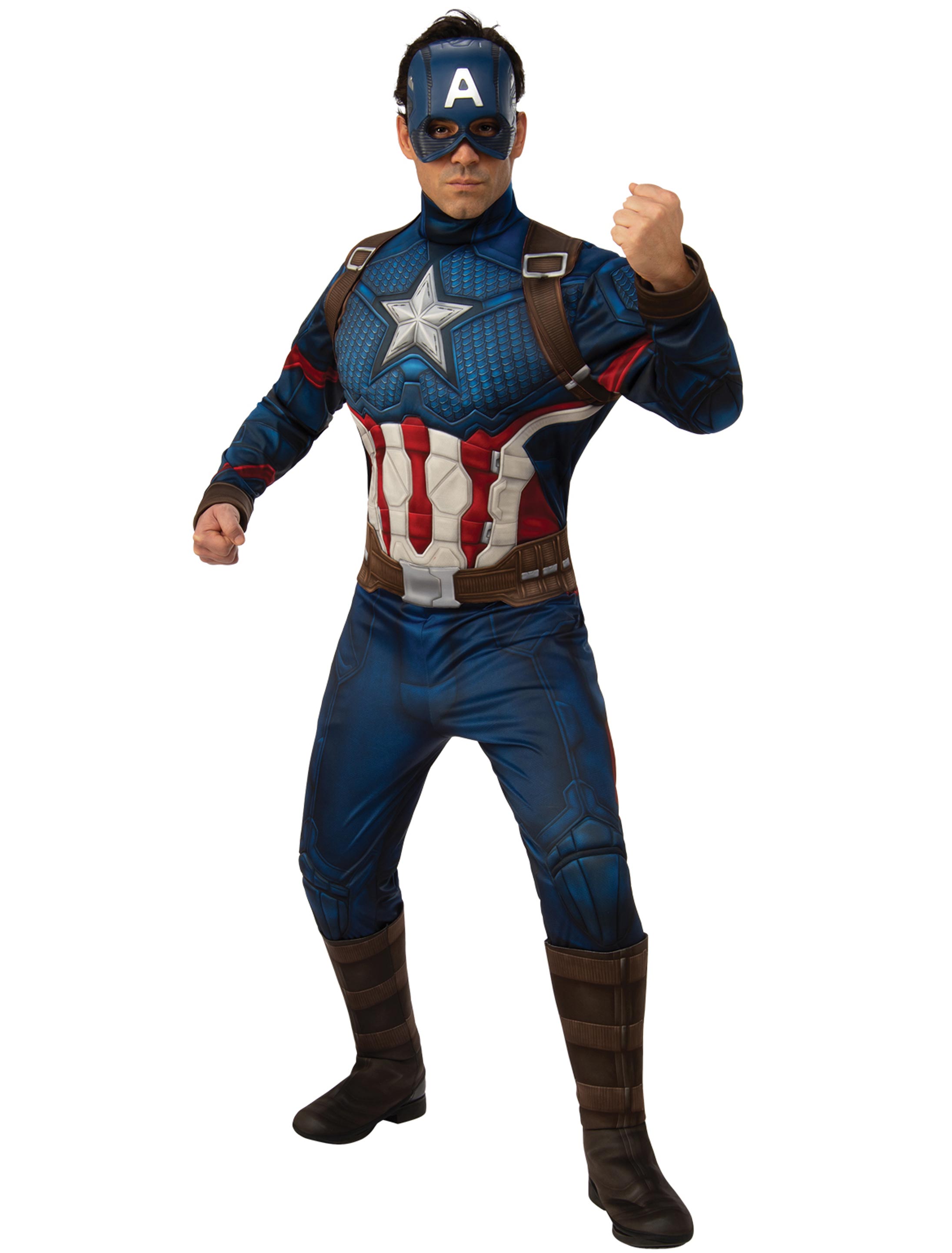 Captain America deluxe Erwachsene blau Standard - STD