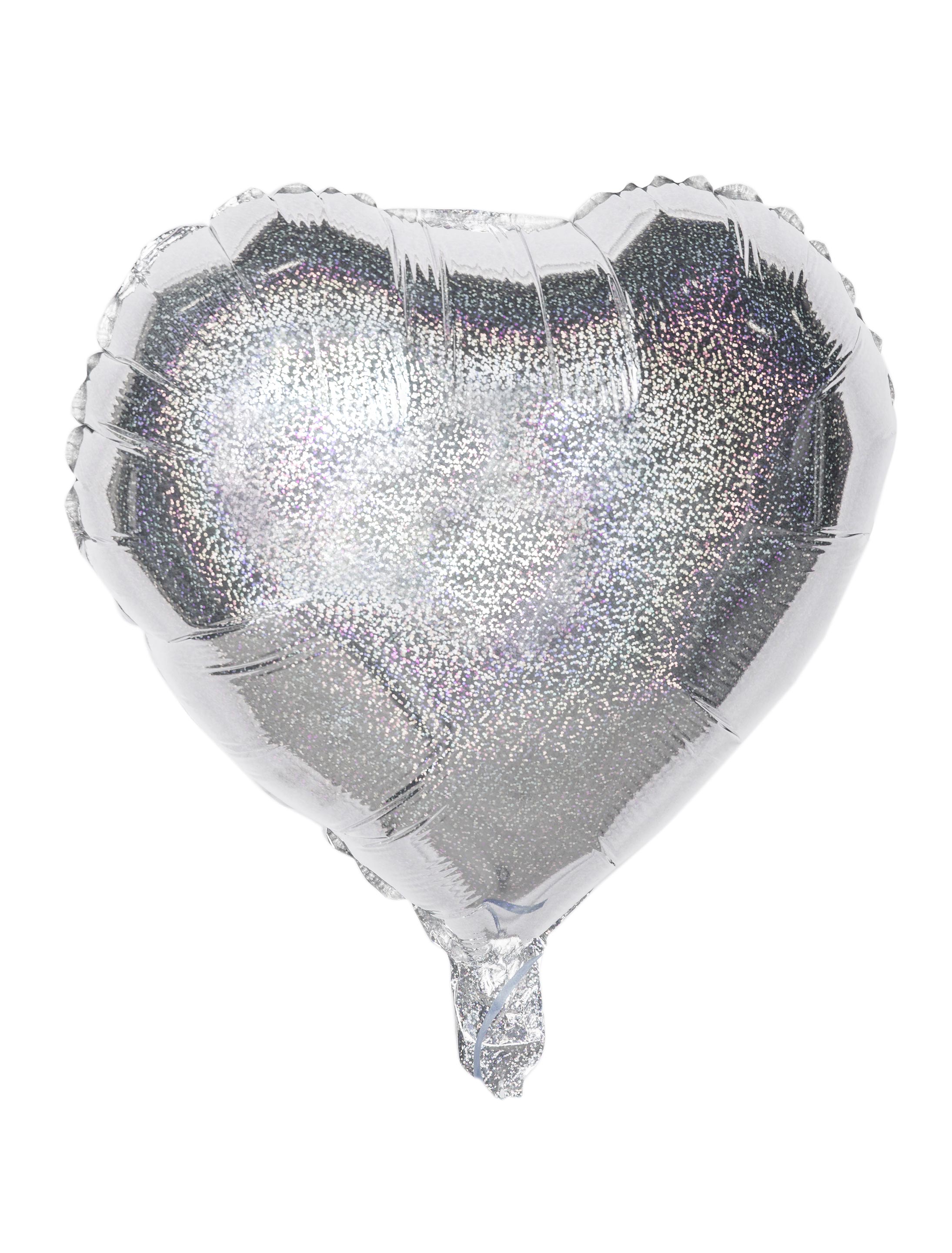 Folienballon Herz silber/schimmernd S