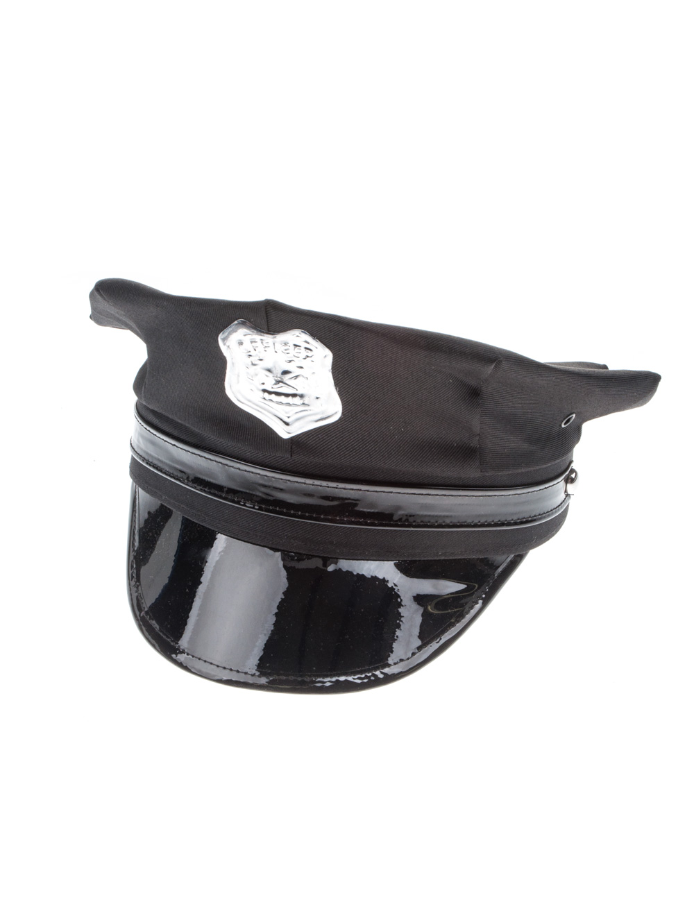 Polizeimütze mit Marke schwarz