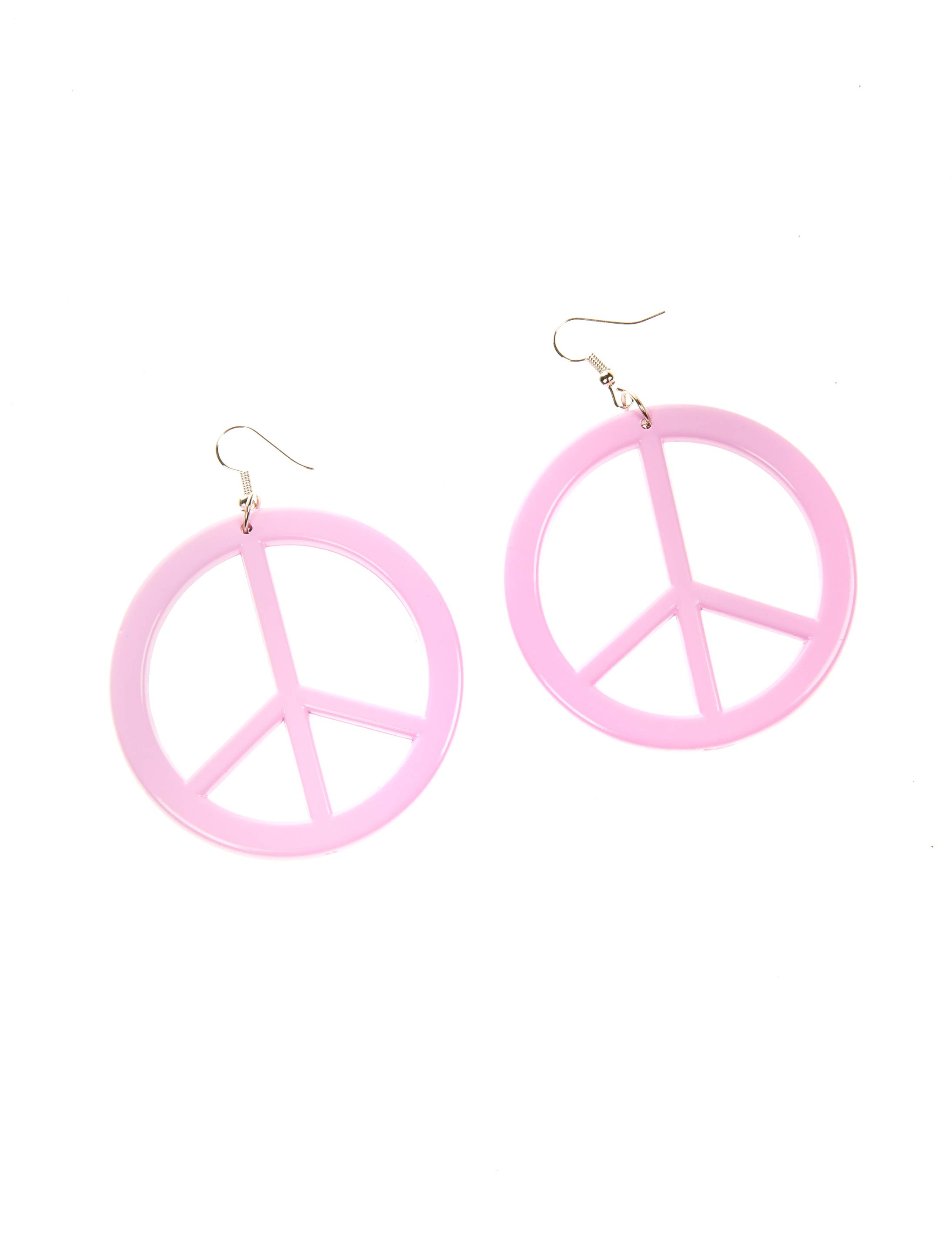 Ohrringe Peacezeichen rosa
