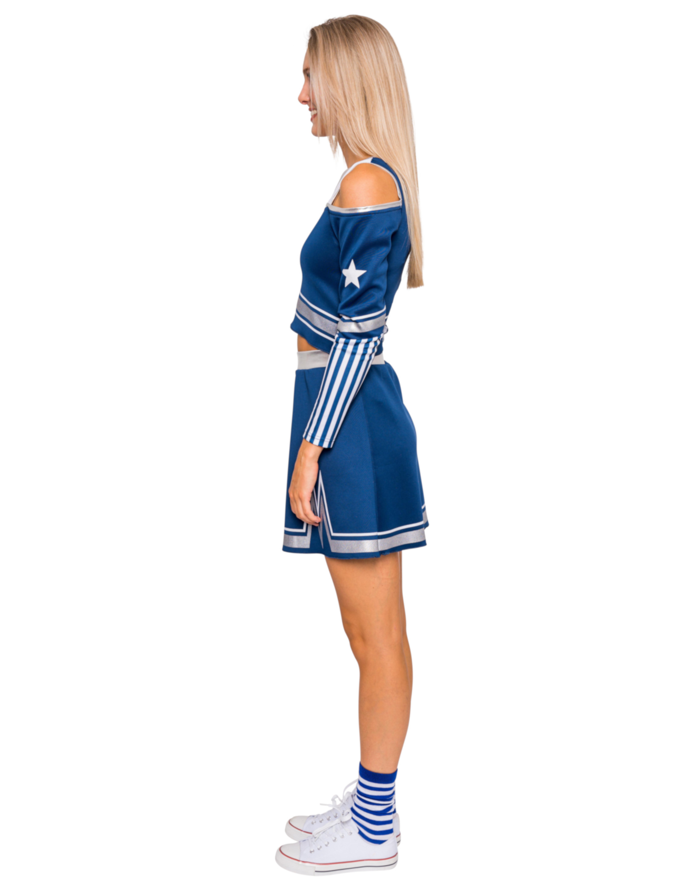 Cheerleader Damen 2-tlg. blau M