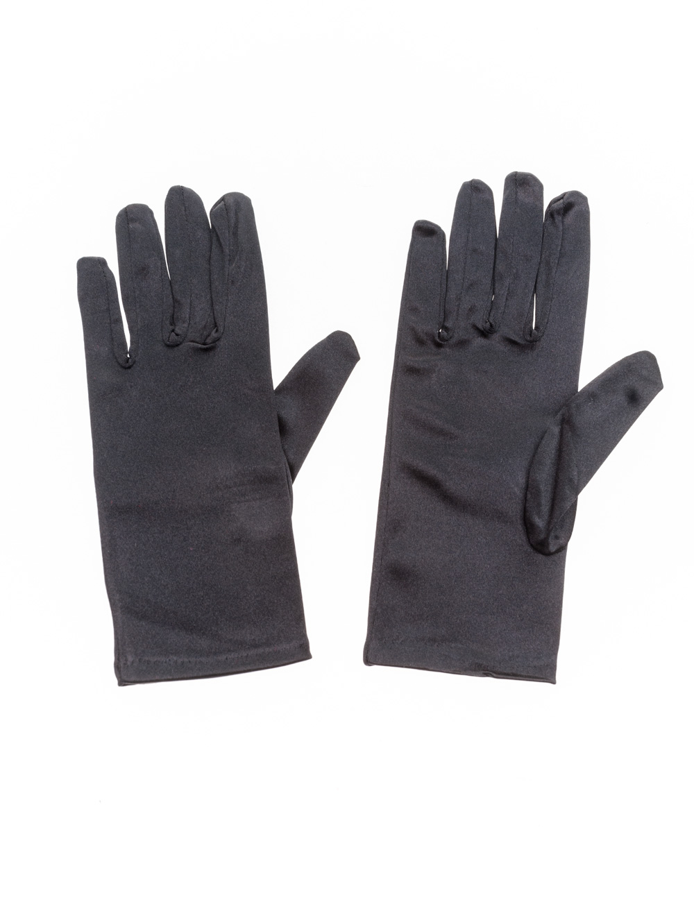 Handschuhe kurz Satin 20cm schwarz one size