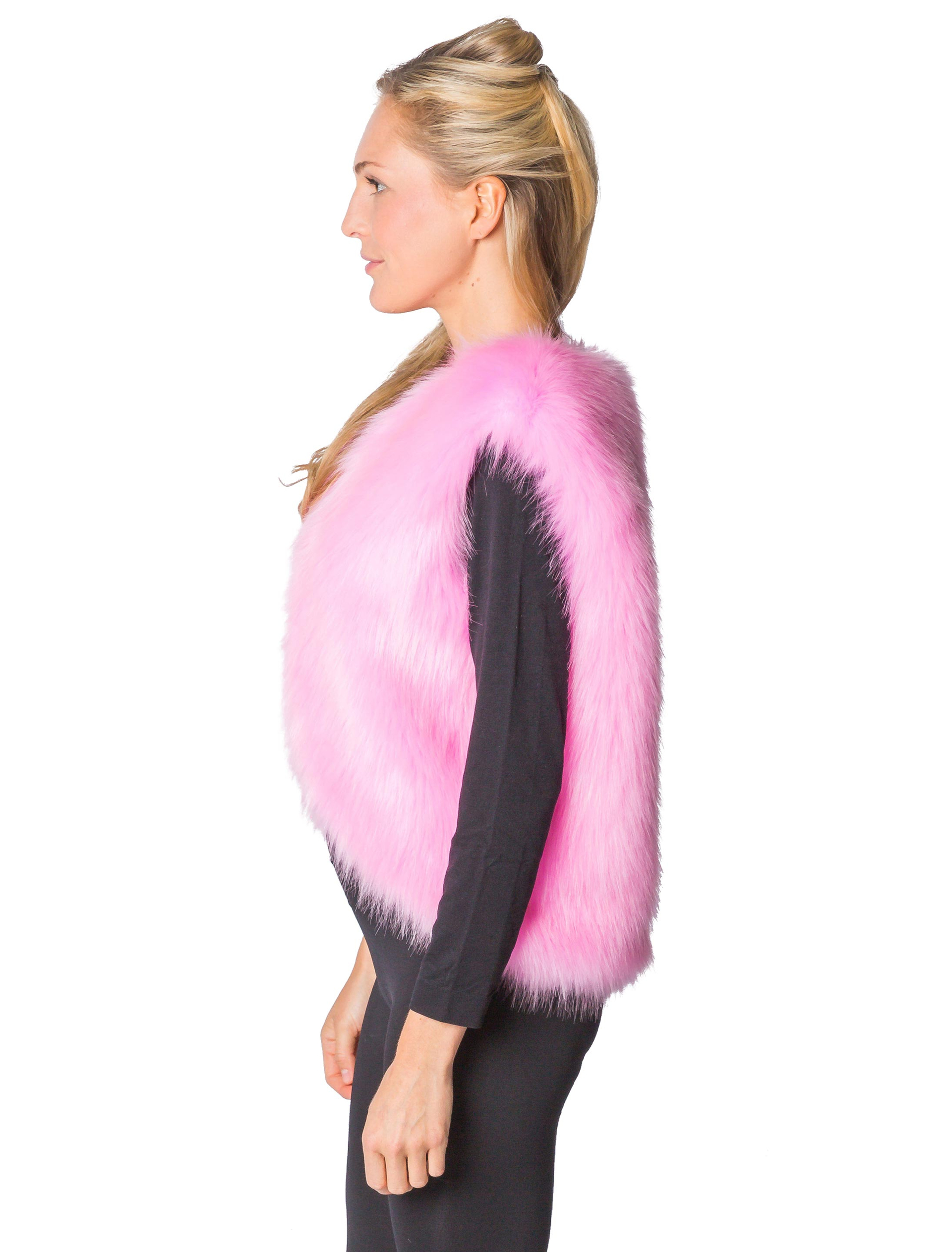 Amazhiyu Kunstfell-Weste Für Damen, Winter, Offene Produktbild-Vorschau 4