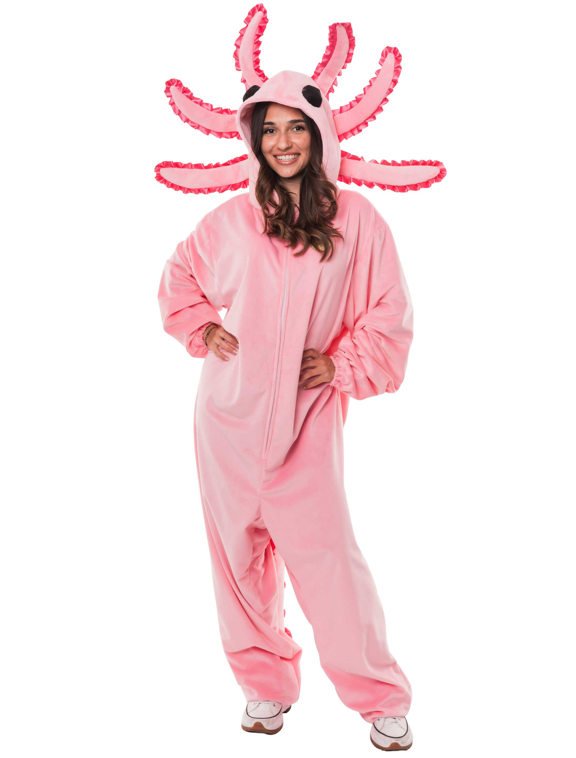 Overall Plüsch Axolotl Damen rosa 34/36