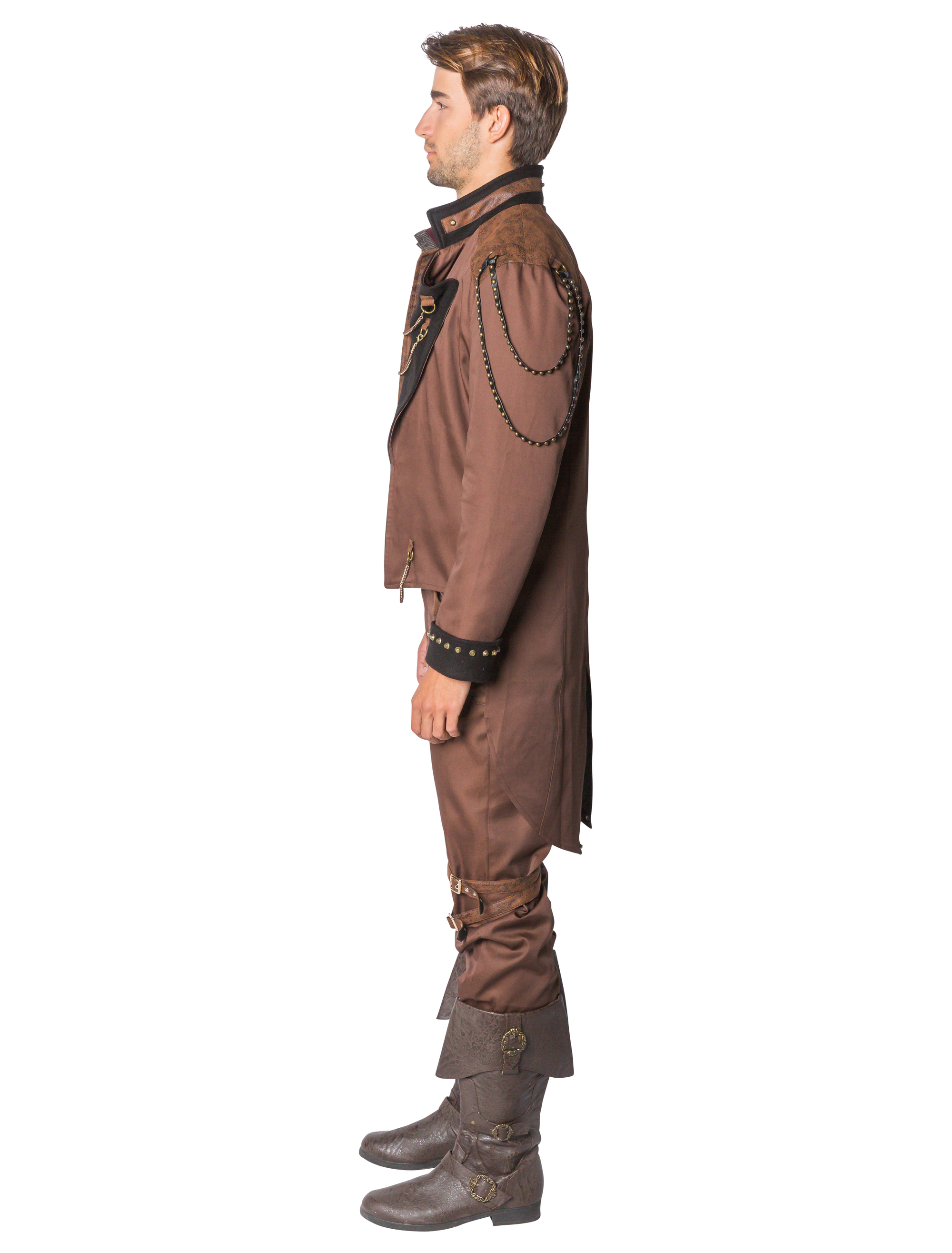 Jacke Steampunk Liam Herren braun 50
