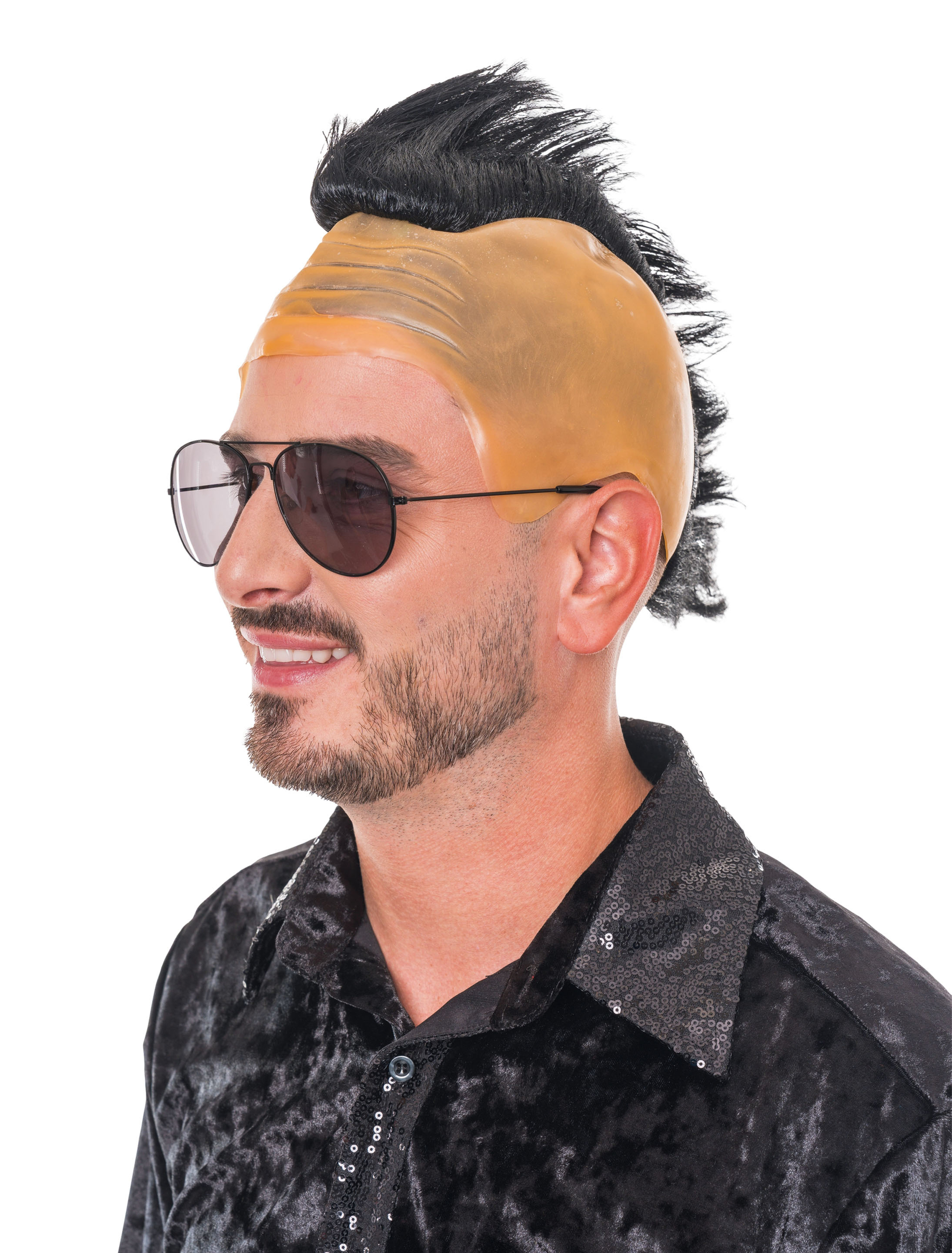Perücke Irokese schwarz