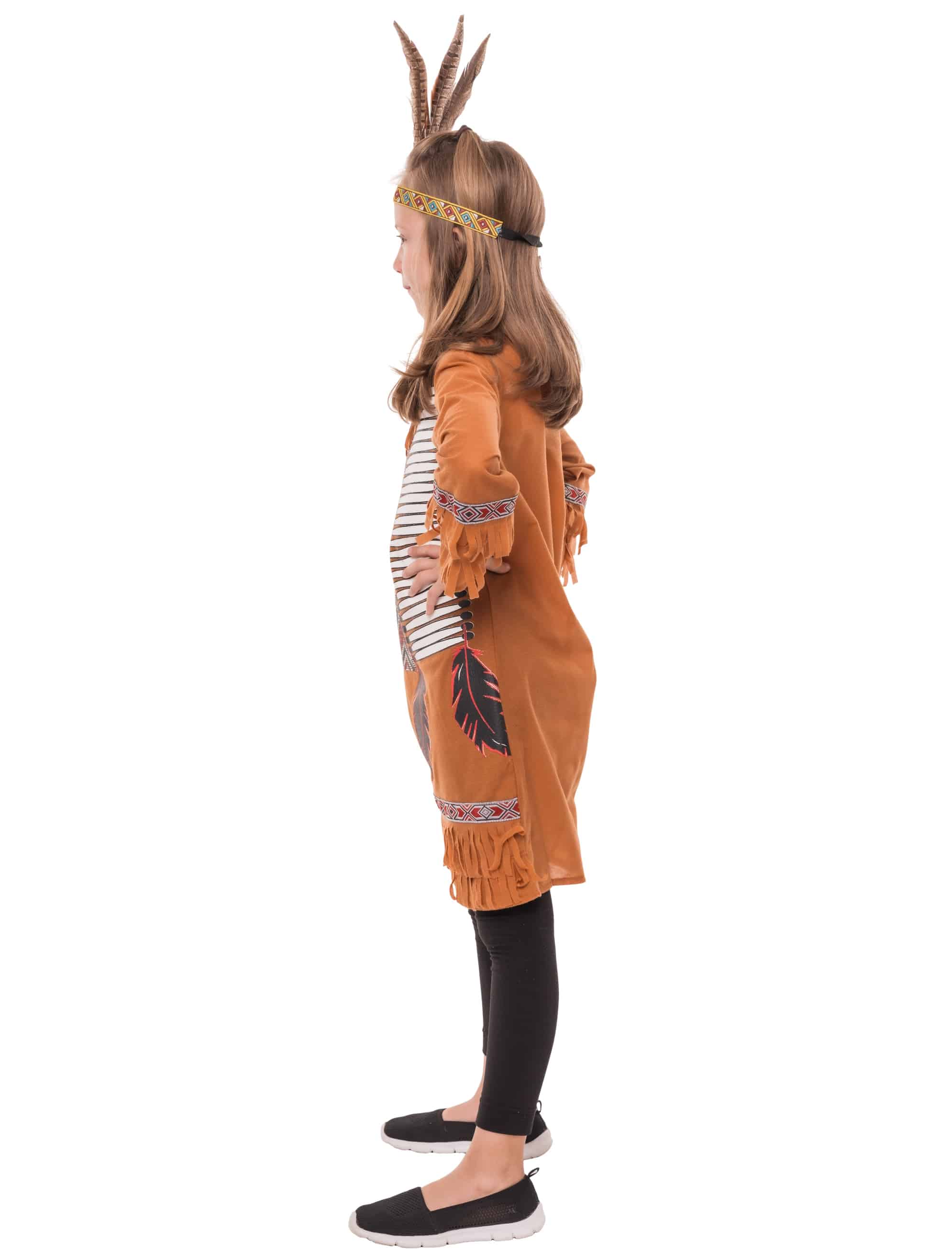 Kleid Native American Kinder braun 4-6 Jahre