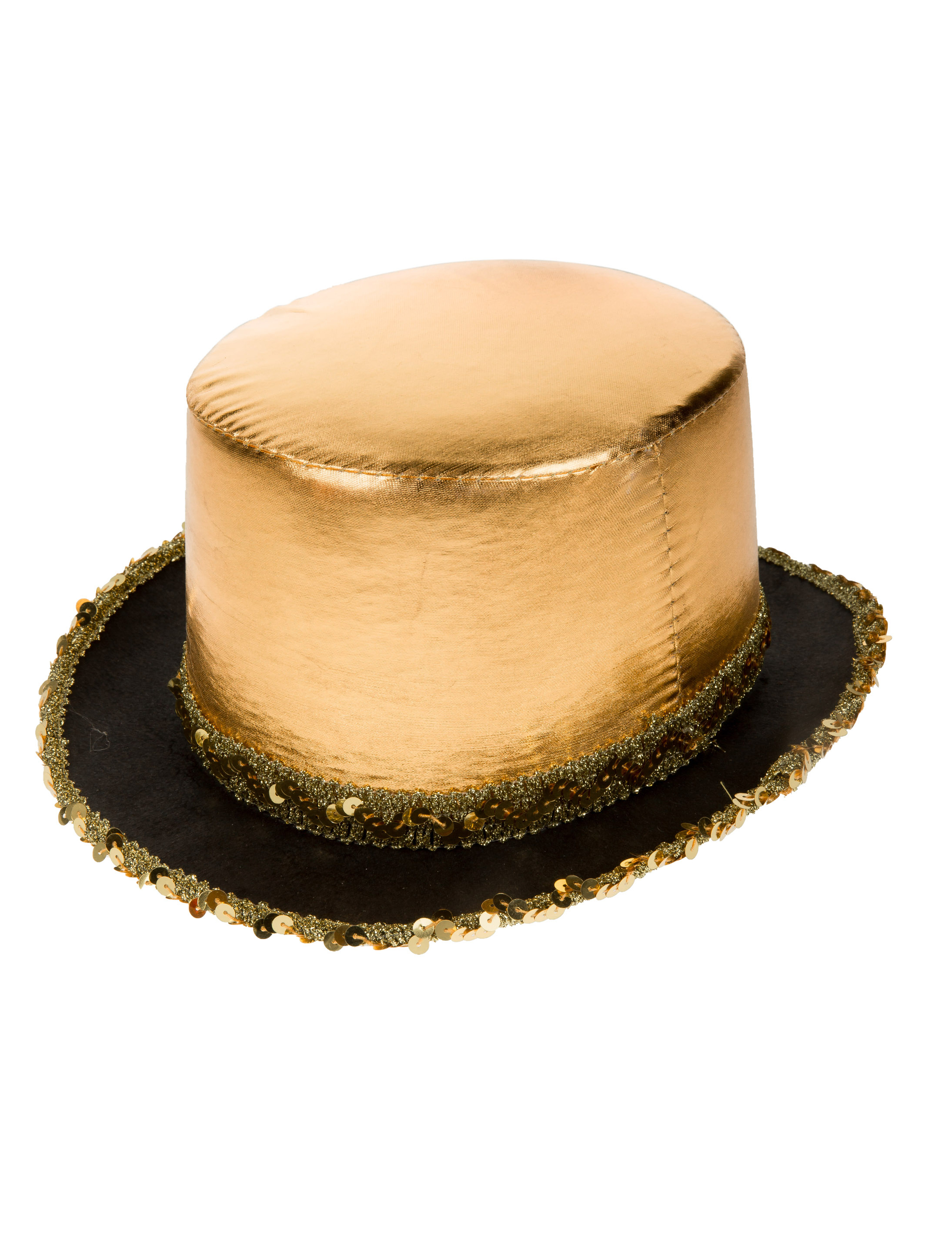 Zylinder lamee und Pailletten Damen gold one size