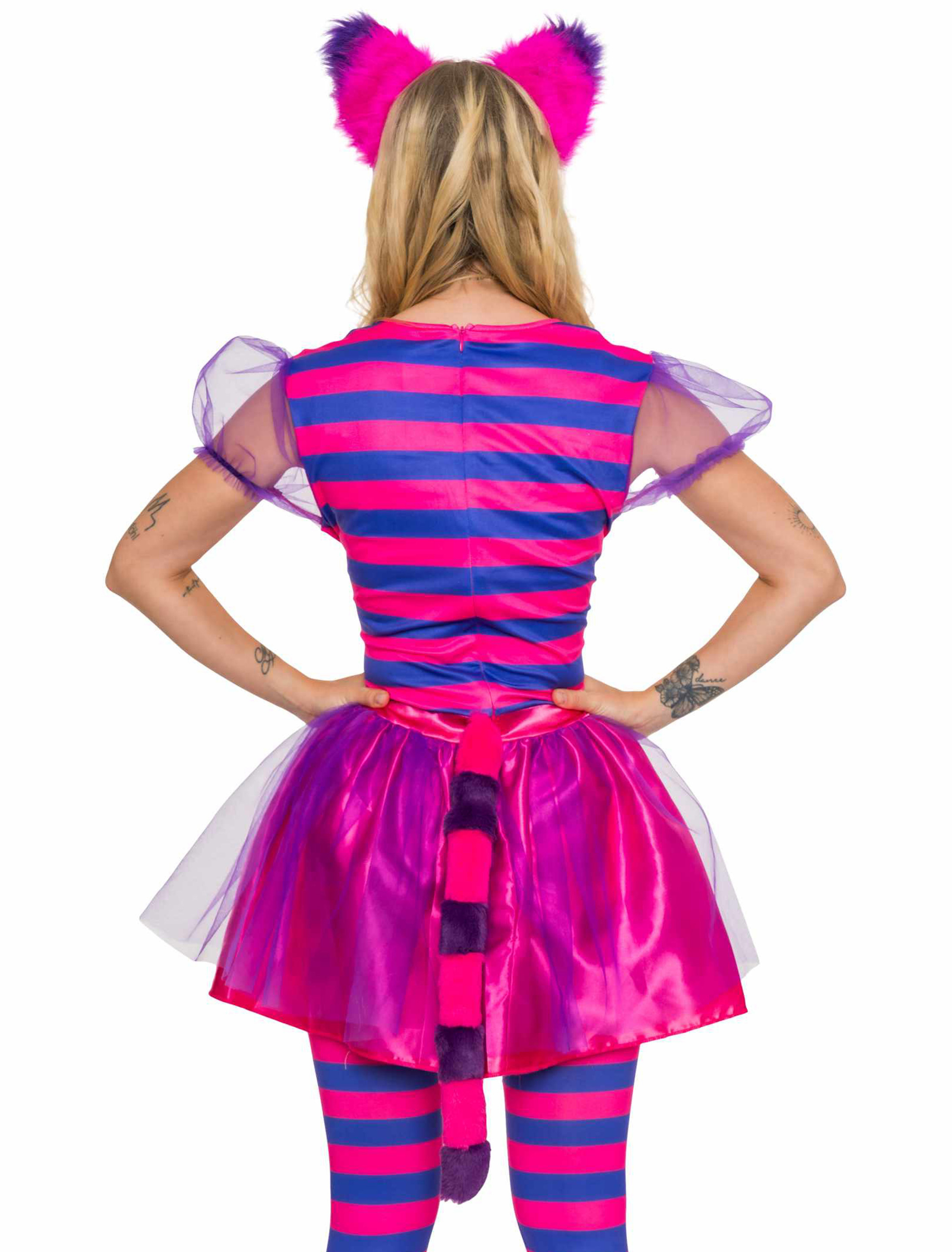 Set lachende Katze 2tlg. pink/lila