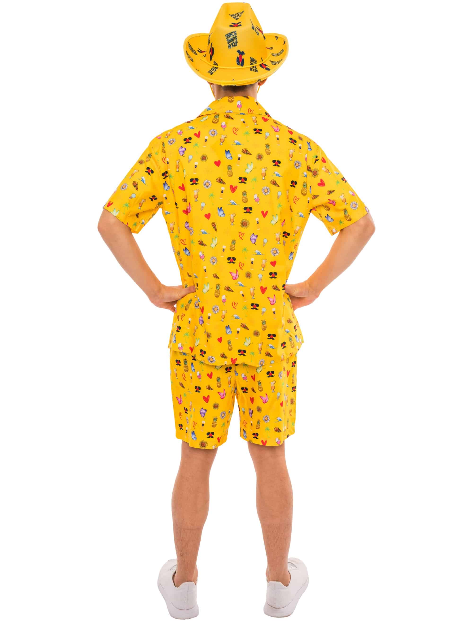 JIS Shirt & Hose Jeck im Sunnesching 2-tlg. Herren gelb S-M