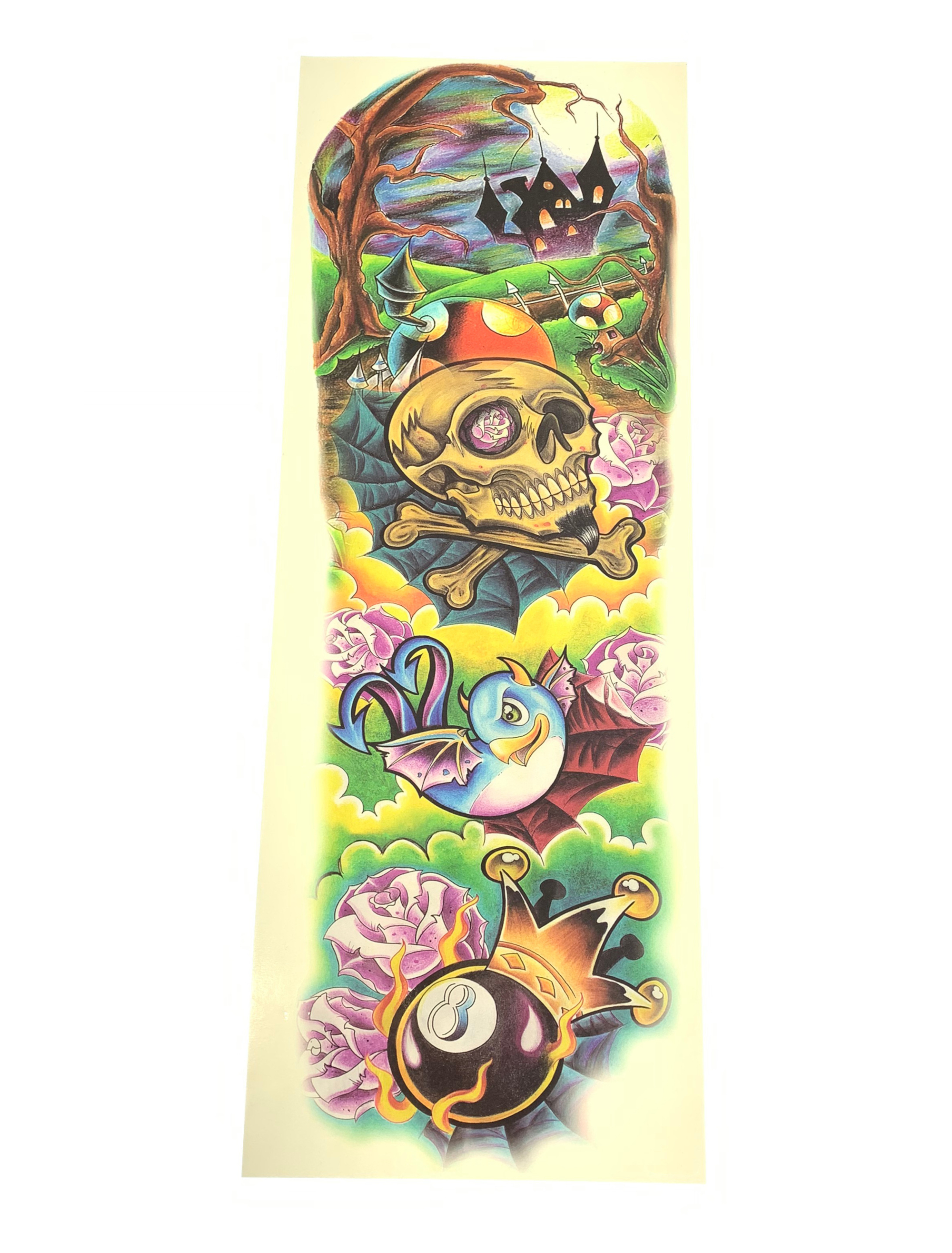 Armtattoo Schädel bunt