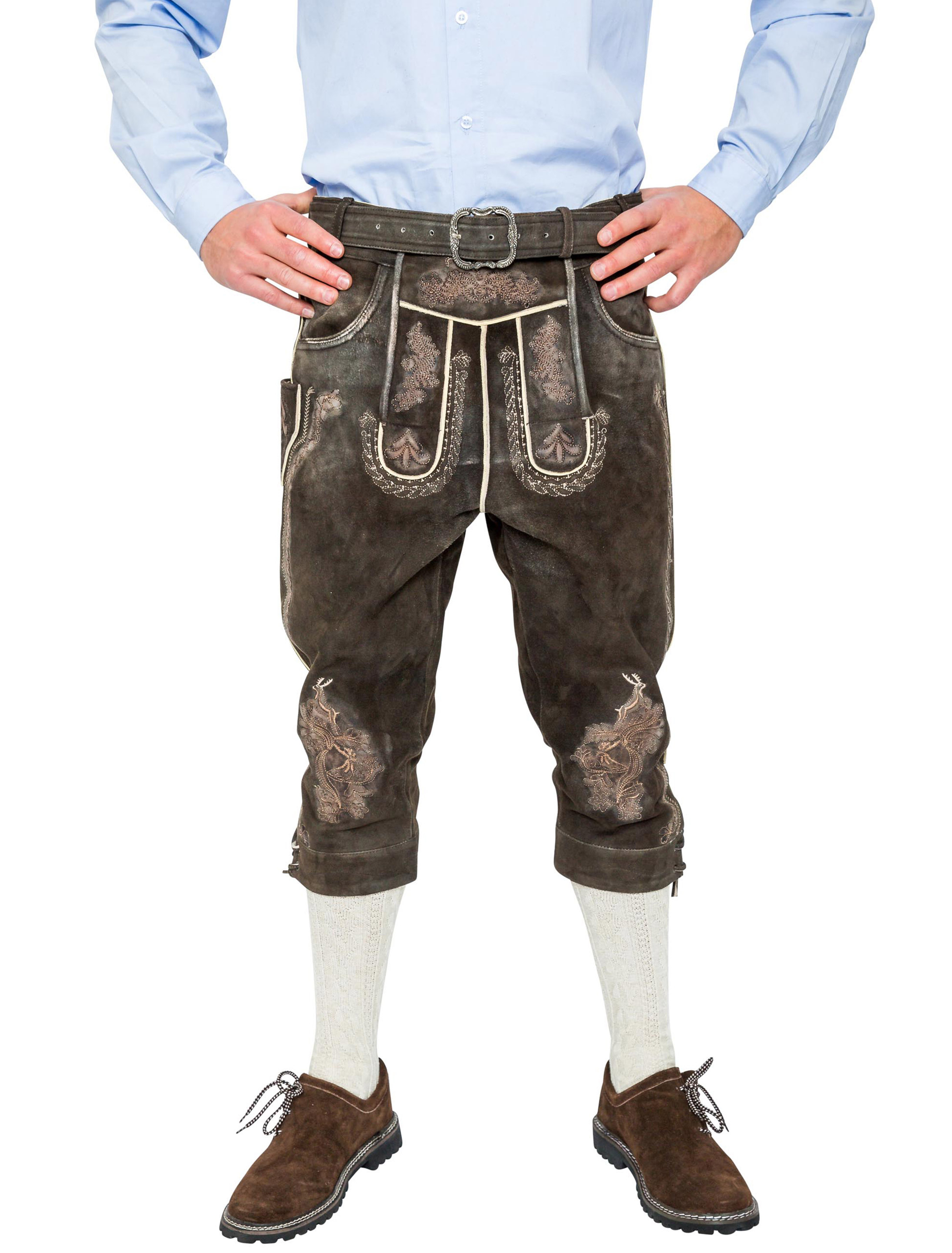 Lederhose Horst 3/4 lang Herren schwarz M