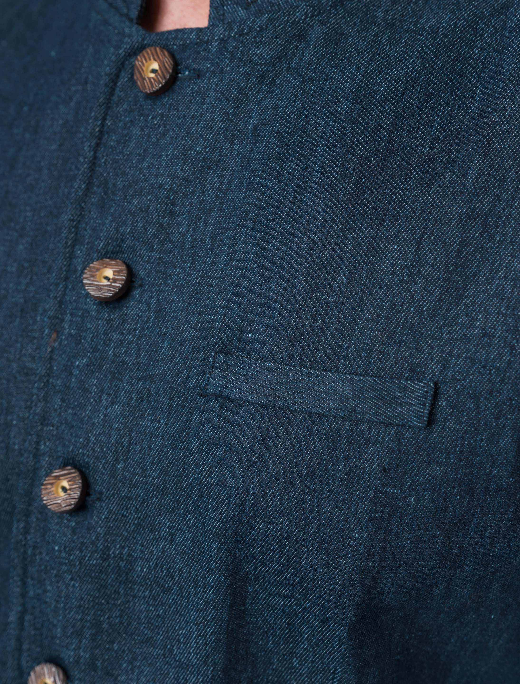 Trachtenweste Theo Jeans Herren blau S